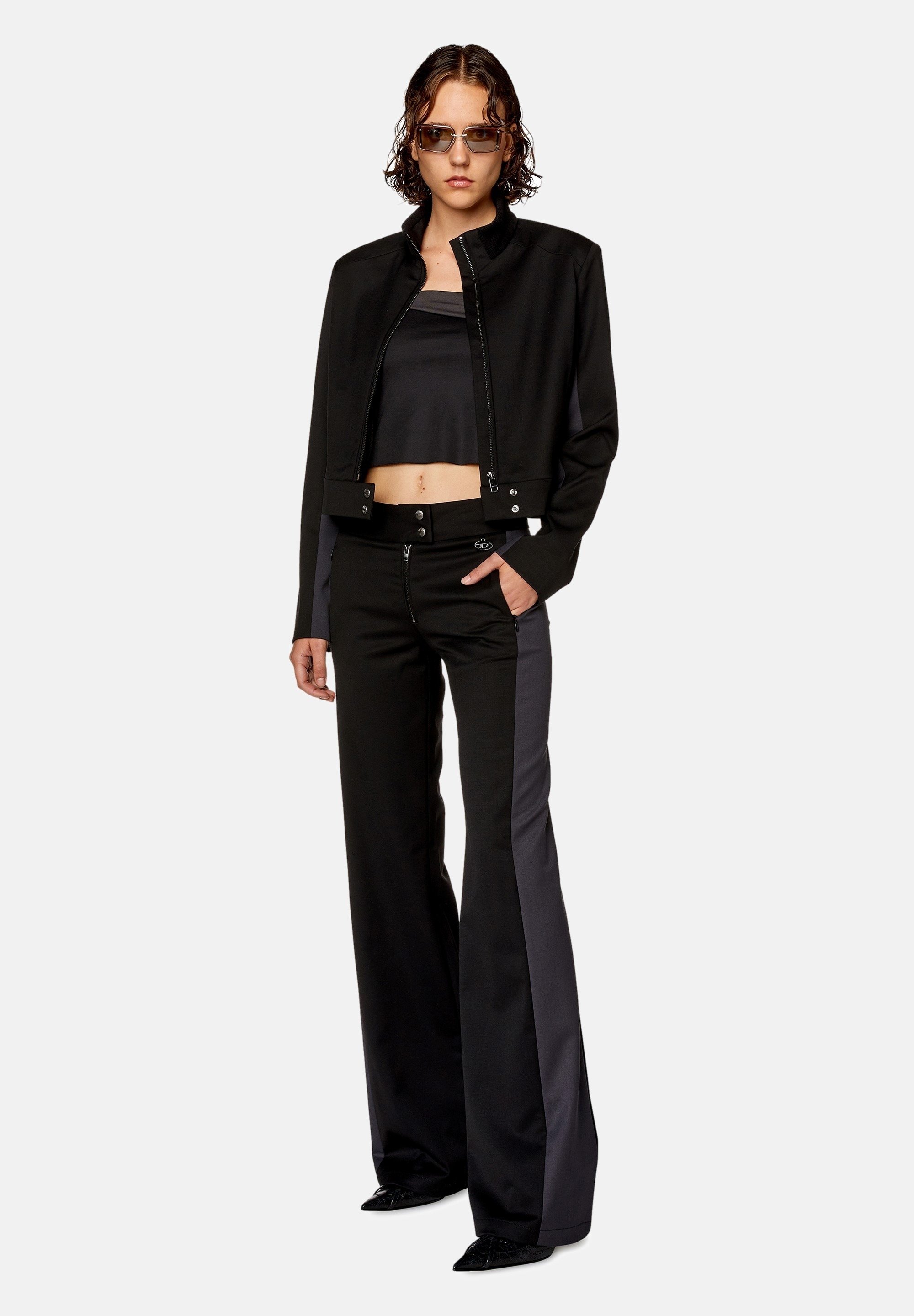 Diesel P-PRITHA - Trousers - black/blue/black