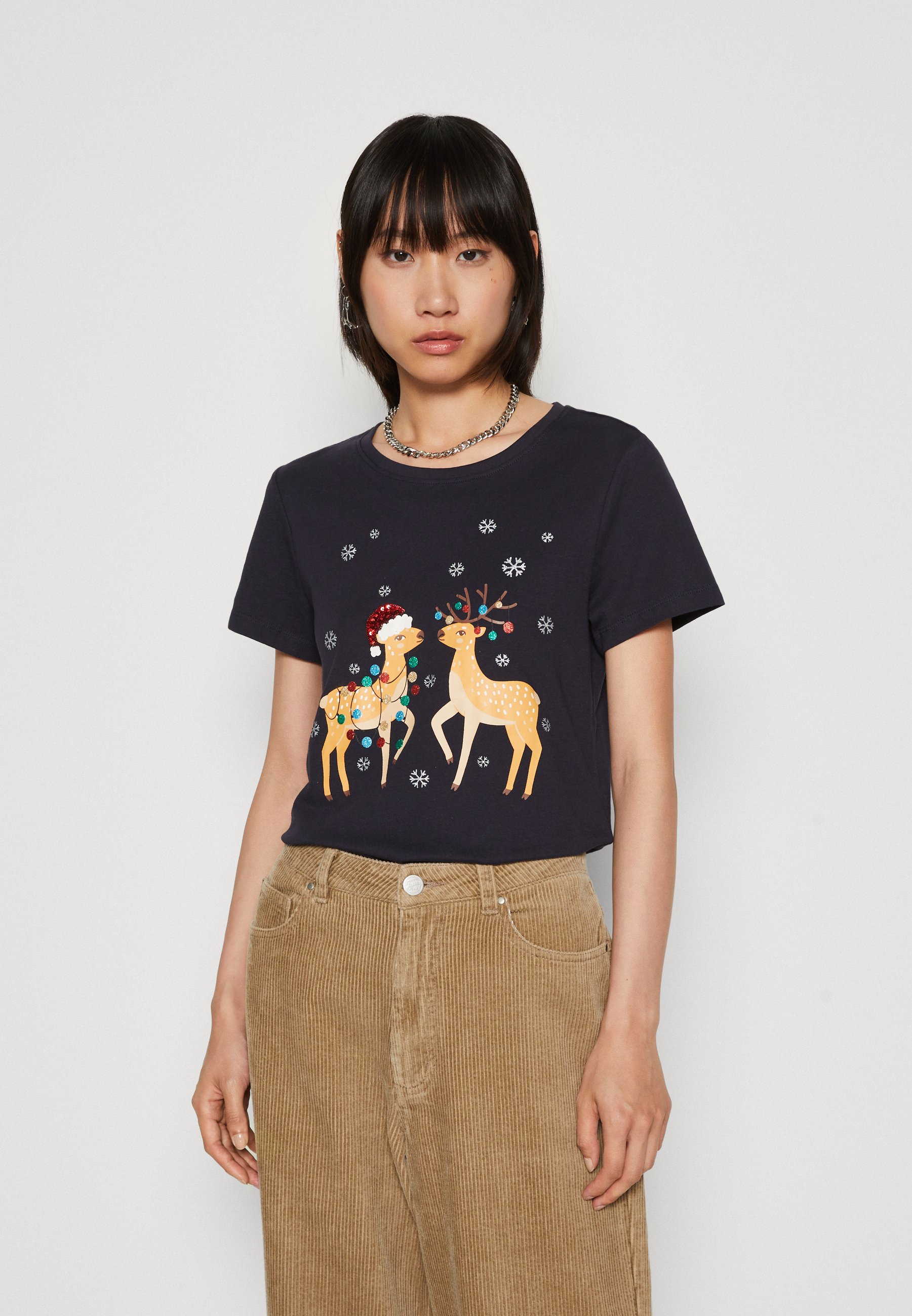 ONLY ONLXMAS YRSA CHRISTMAS  - Print T-shirt - night sky/dark blue