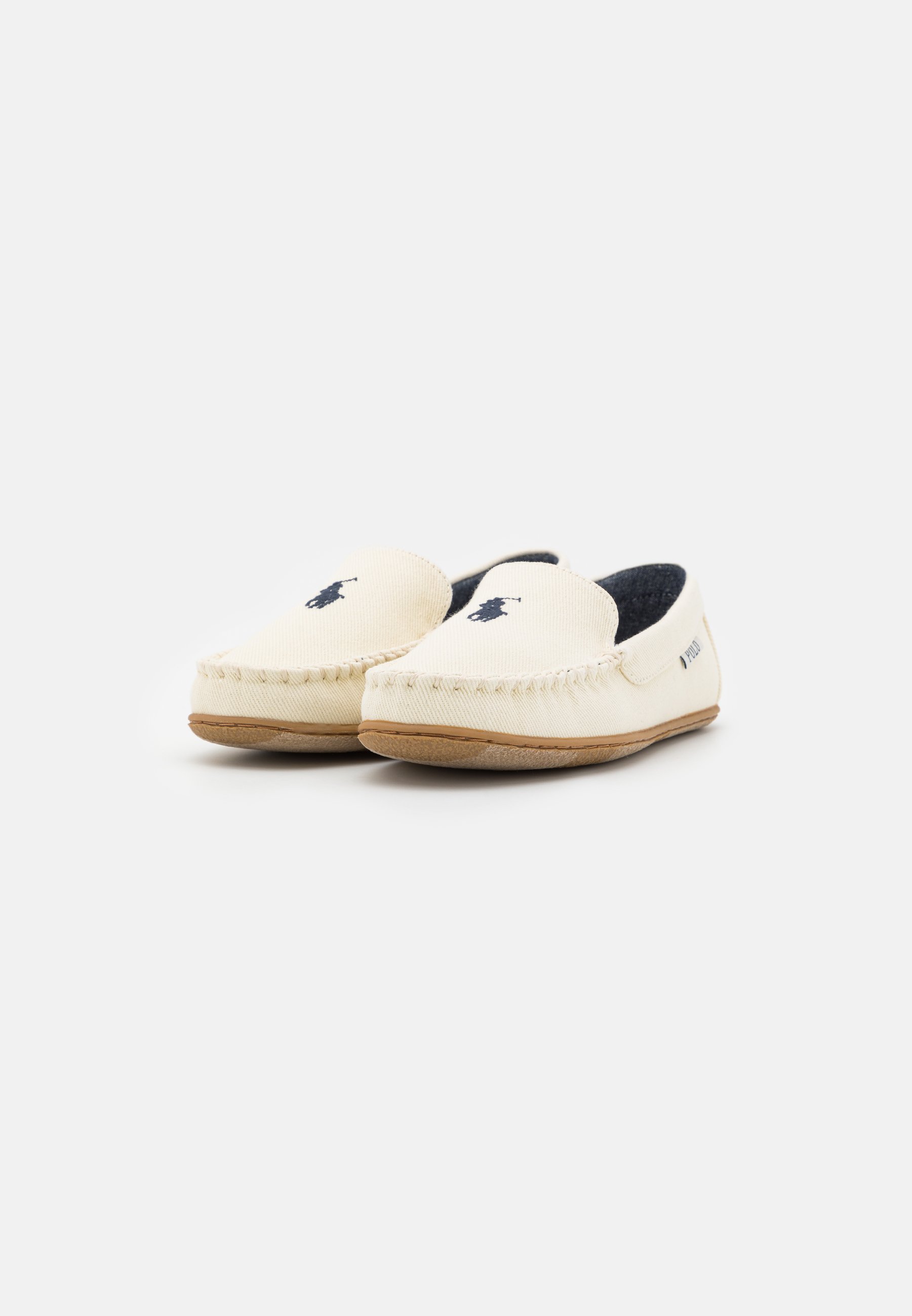 Polo Ralph Lauren COLLINS - Slippers - cream washed/navy/beige