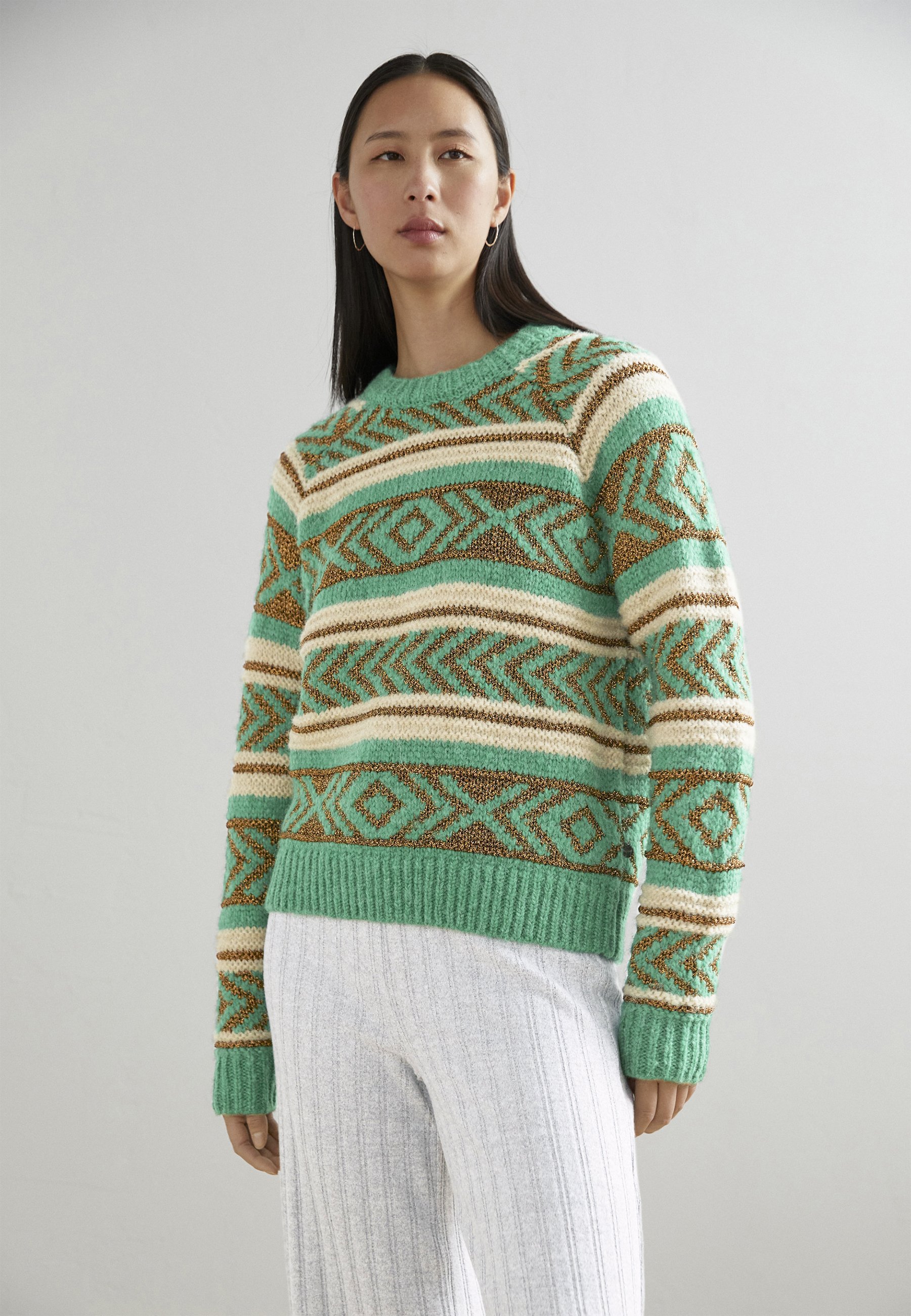 Scotch & Soda FAIR ISLE - Jumper - frozen mint/mint
