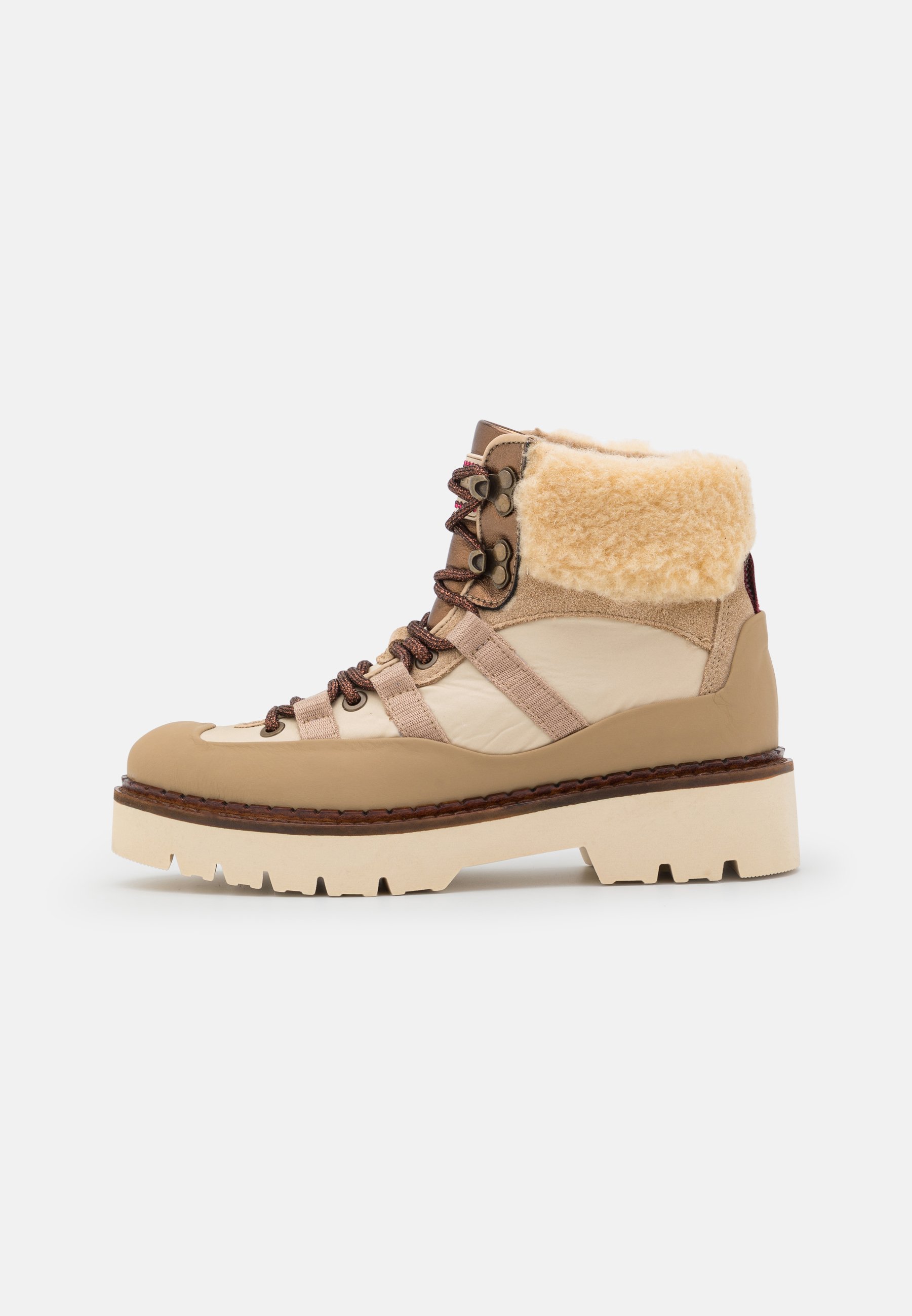 Scotch & Soda OLIVINE - Lace-up ankle boots - cream/beige