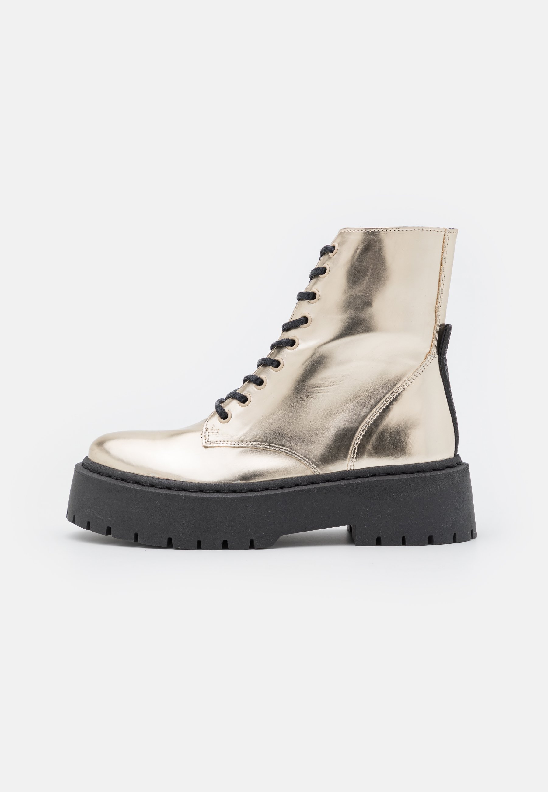 Steve Madden SKYLAR - Platform ankle boots - gold/gold-coloured