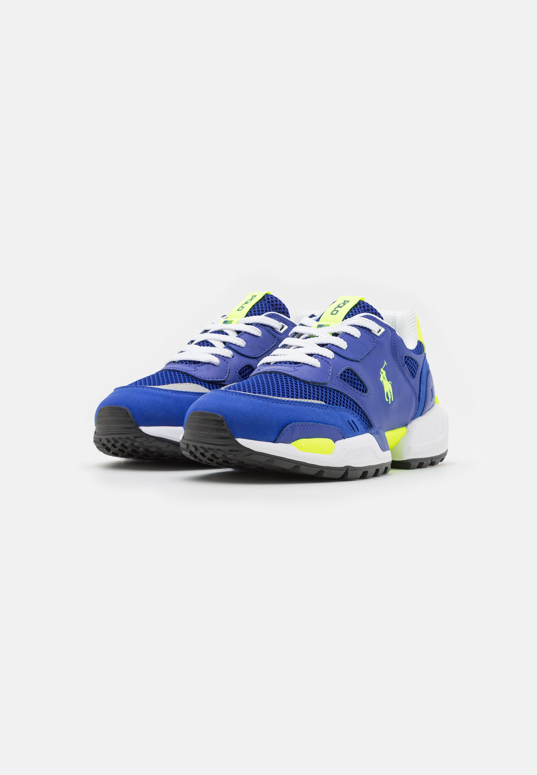 Polo Ralph Lauren LACE UNISEX - Trainers - city royal/safety yellow/blue