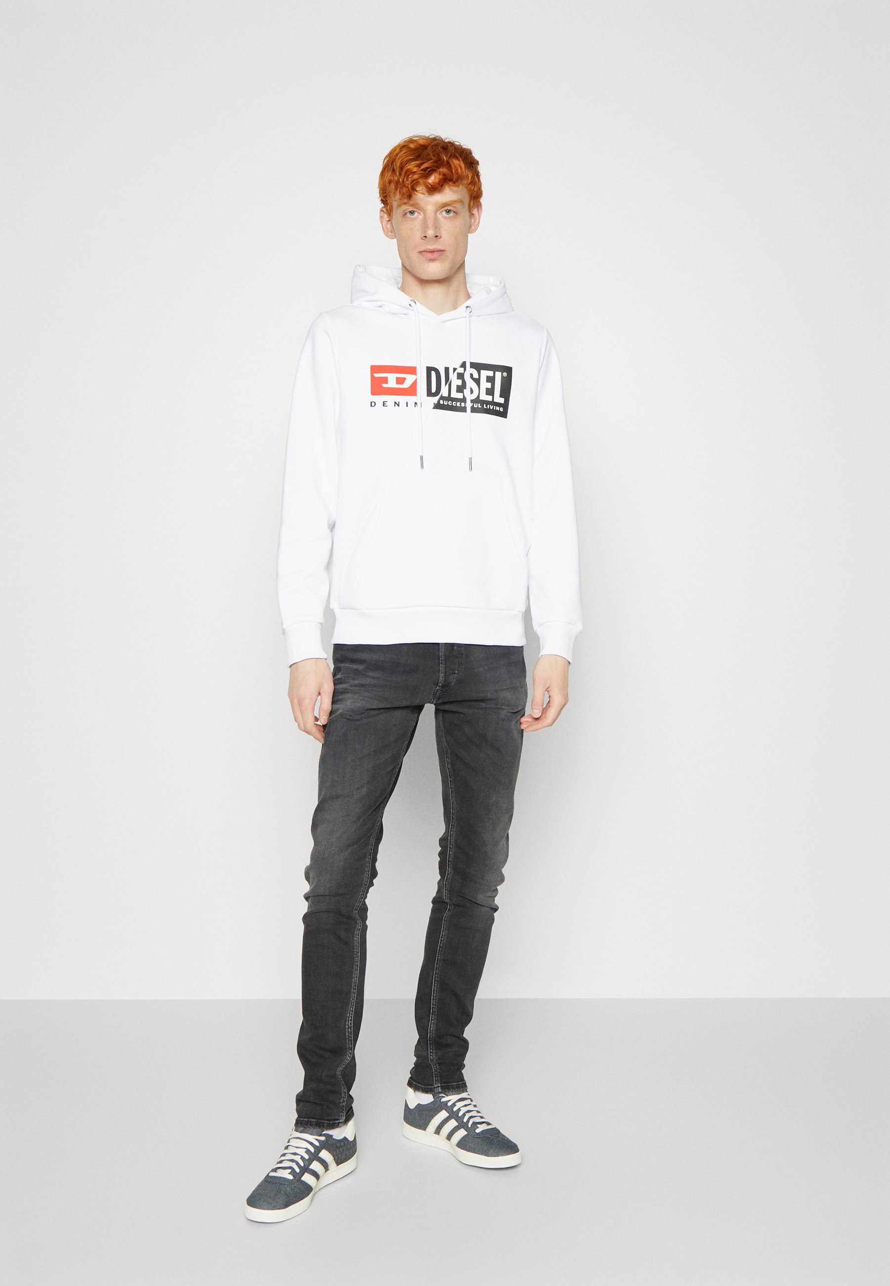 Diesel GIRK HOOD CUTY - Hoodie - white