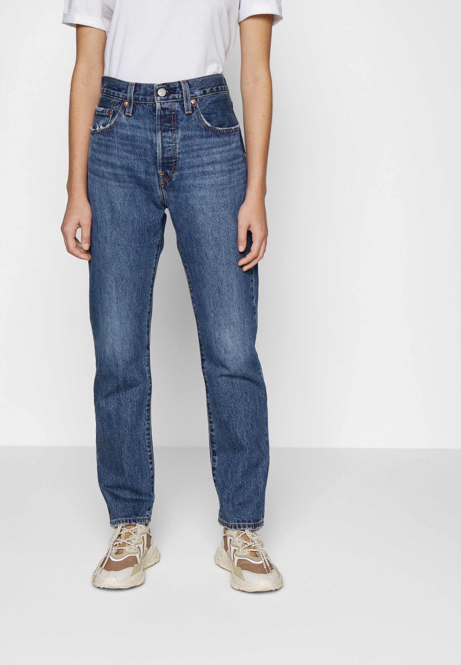 Levi's® 501® CROP - Straight leg jeans - orinda troy horse/blue denim