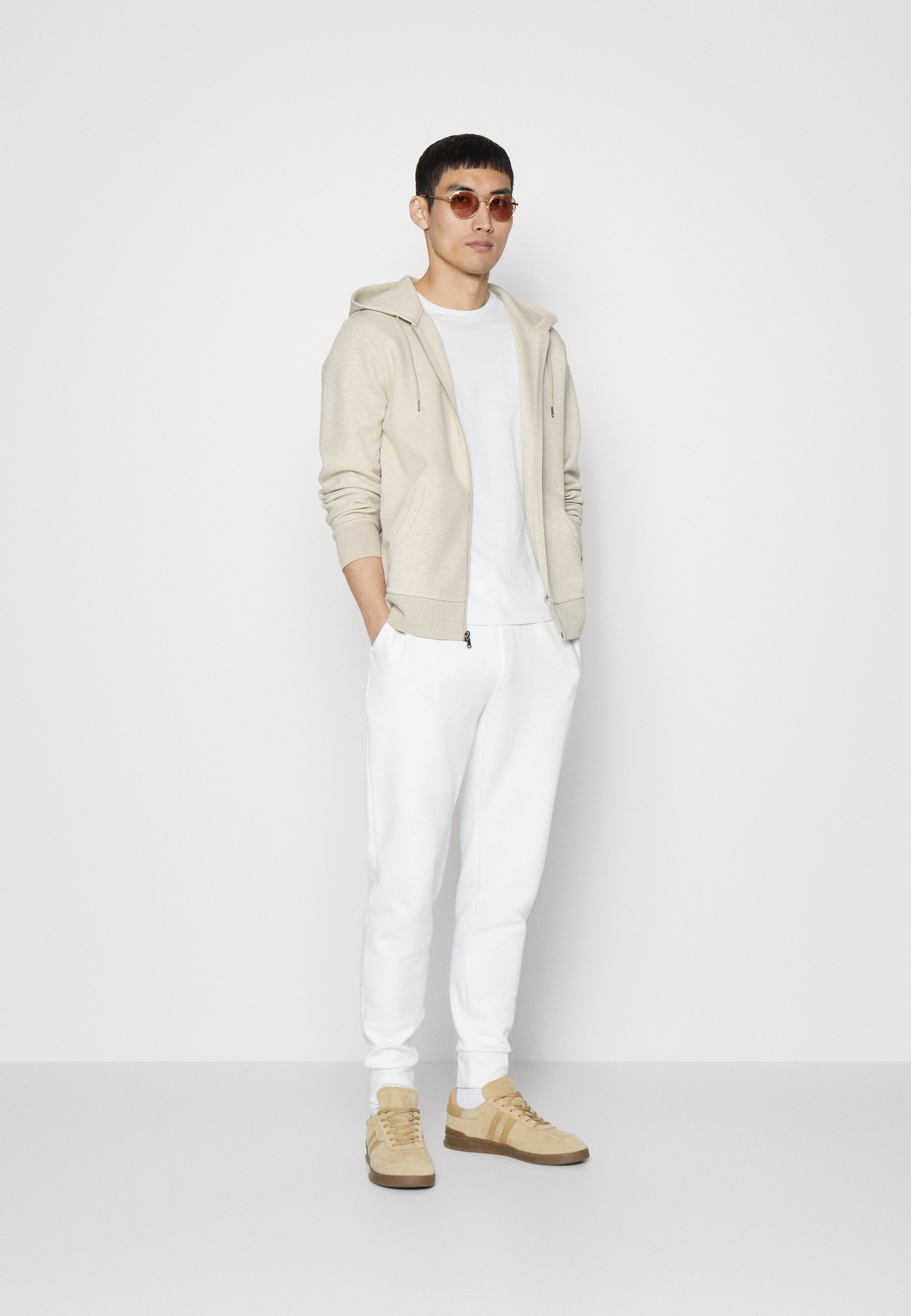 Polo Ralph Lauren LONG SLEEVE - Zip-up sweatshirt - expedition dune heather/beige
