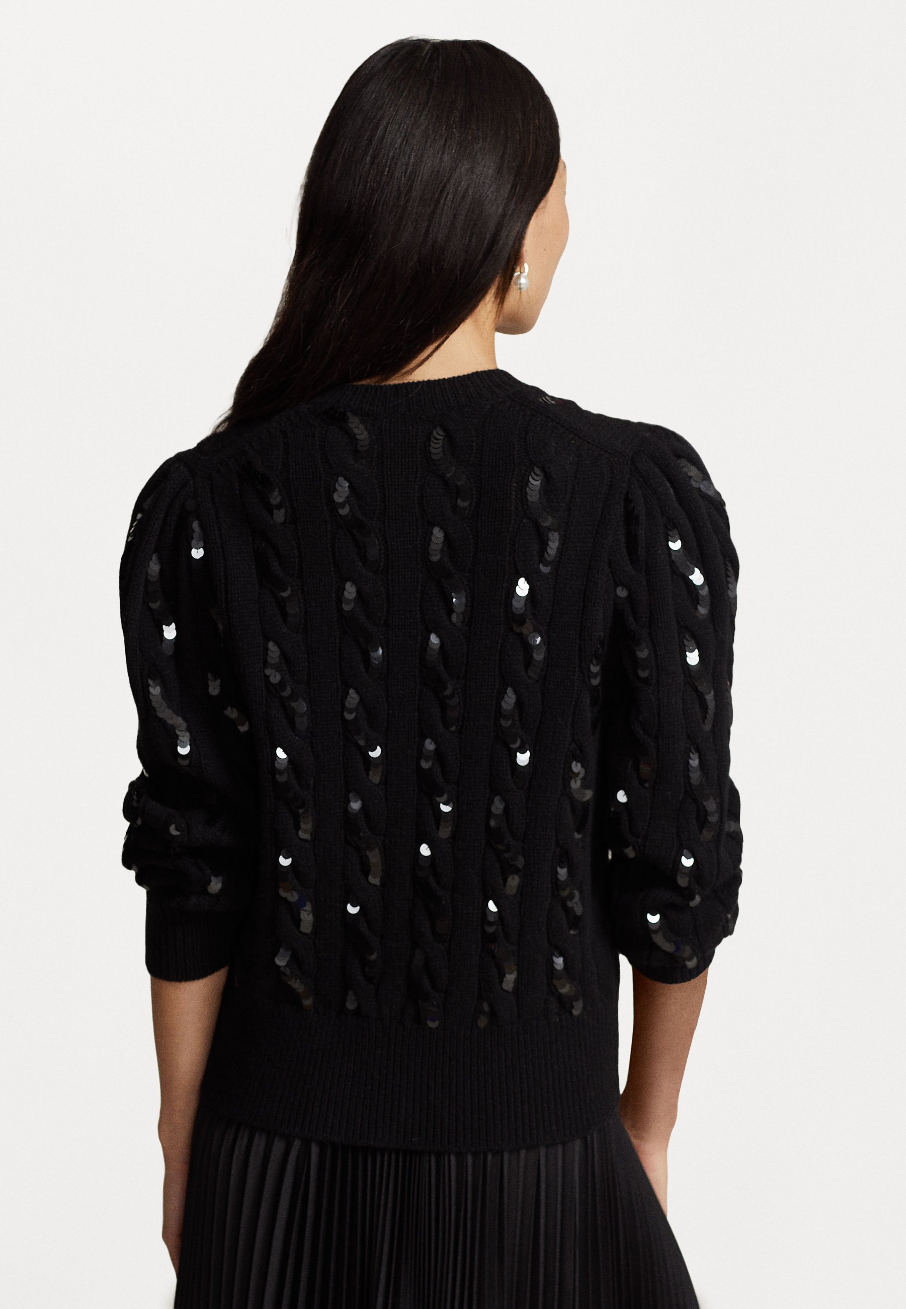 Polo Ralph Lauren CARDI LONG SLEEVE CARDIGAN - Cardigan - black