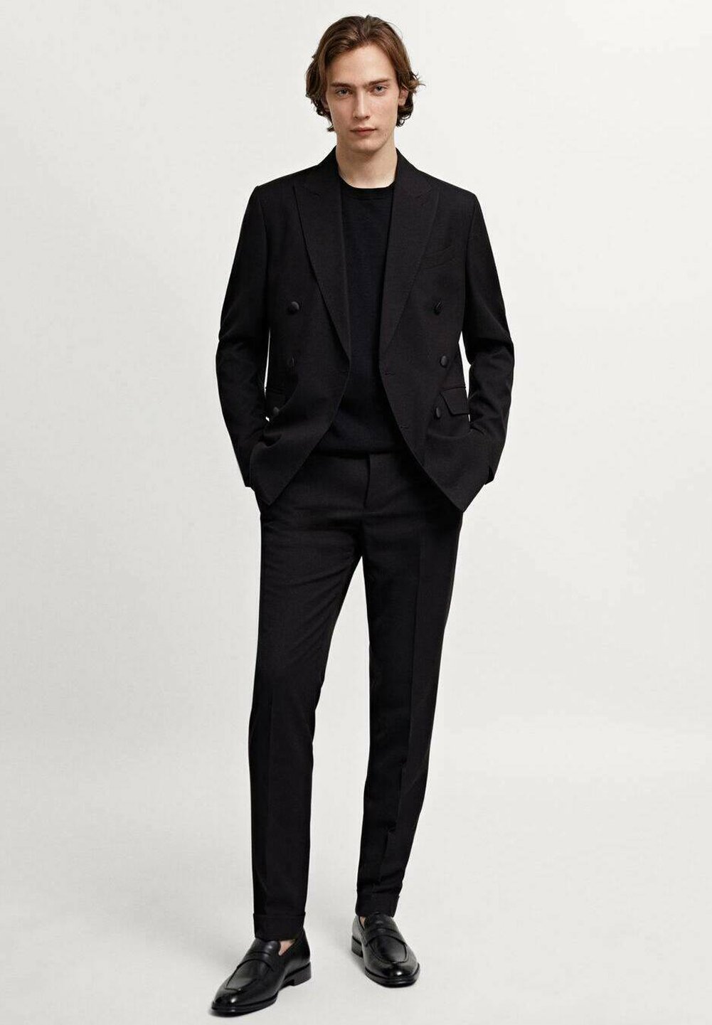 Mango Trousers - noir/black