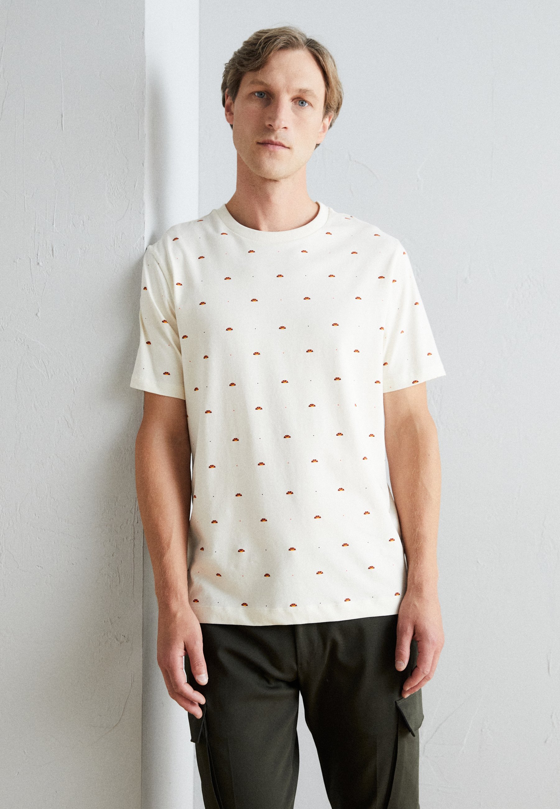 Scotch & Soda CLASSIC TEE - Print T-shirt - beige