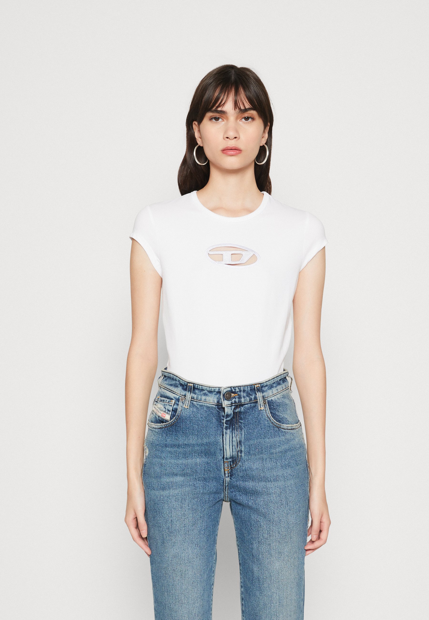 Diesel T-ANGIE - Print T-shirt - white