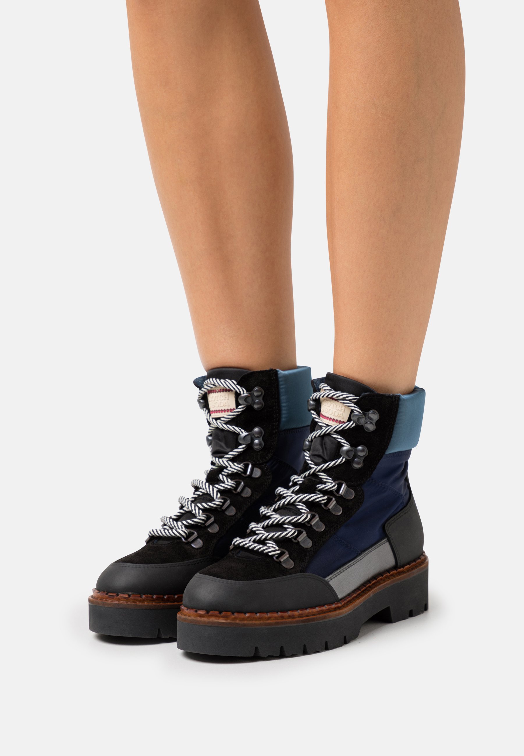 Scotch & Soda OLIVINE - Lace-up ankle boots - navy blue/blue
