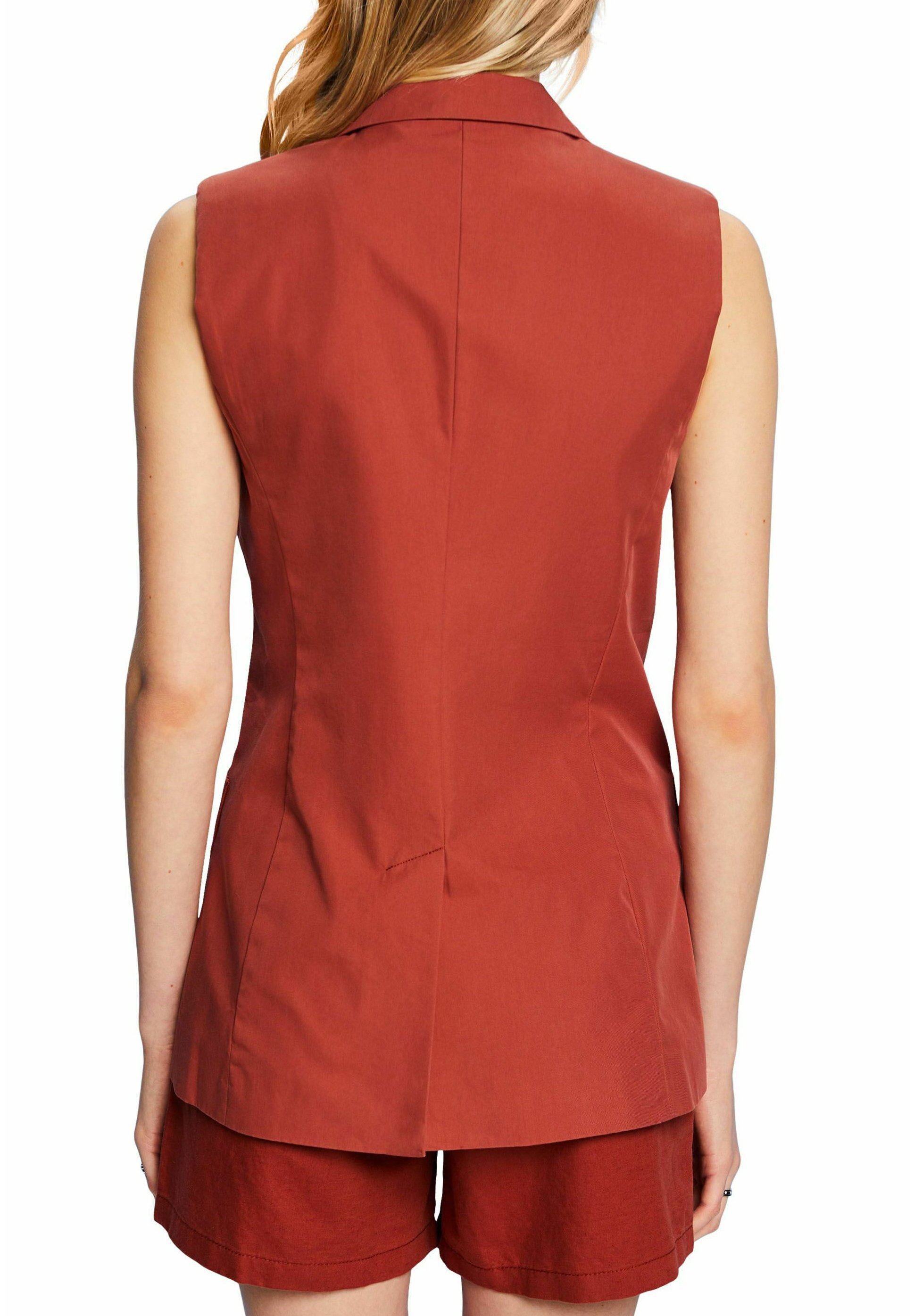 Esprit INDOOR REGULAR - Waistcoat - terracotta/red