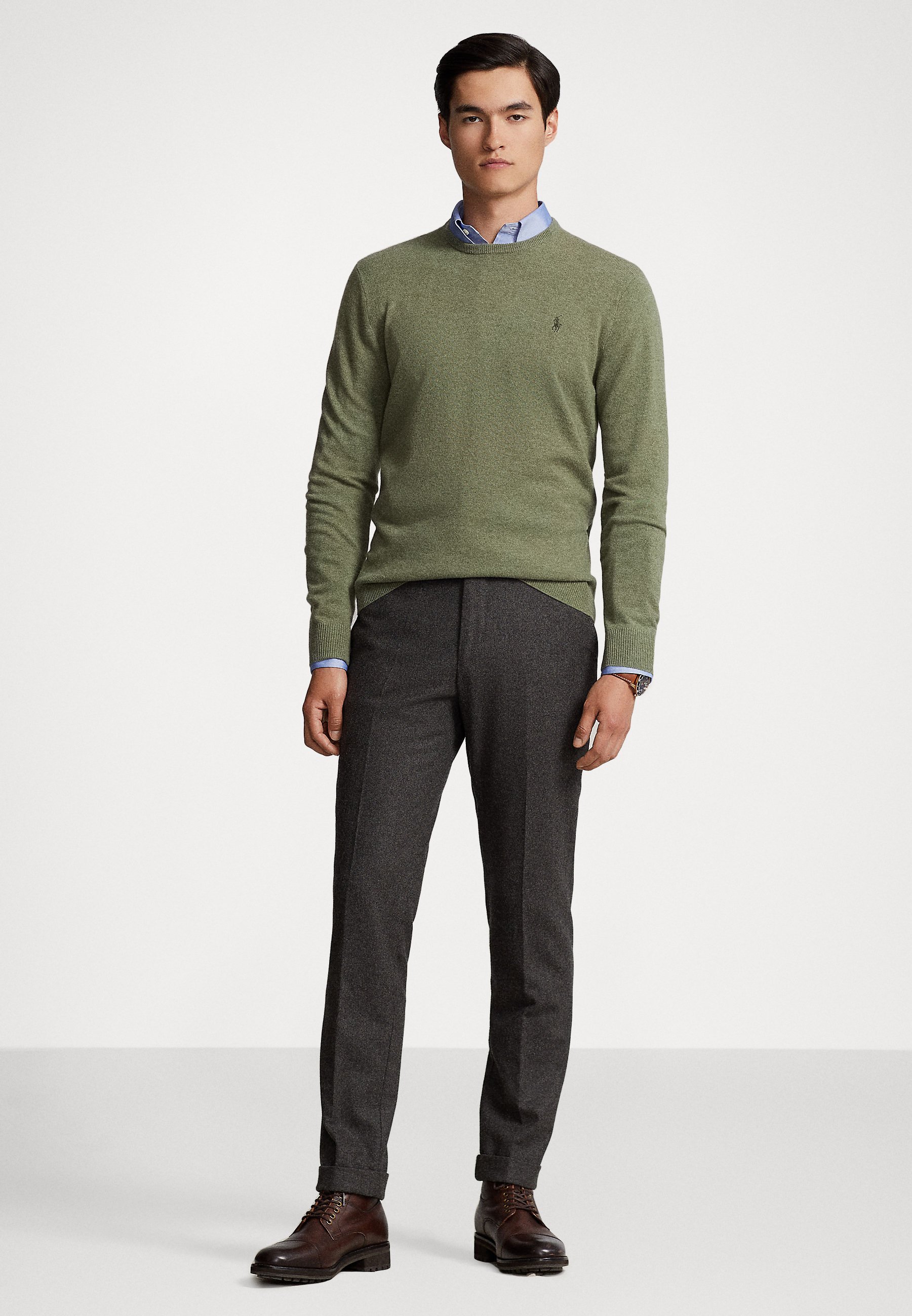 Polo Ralph Lauren LONG SLEEVE - Jumper - woodland heather/green