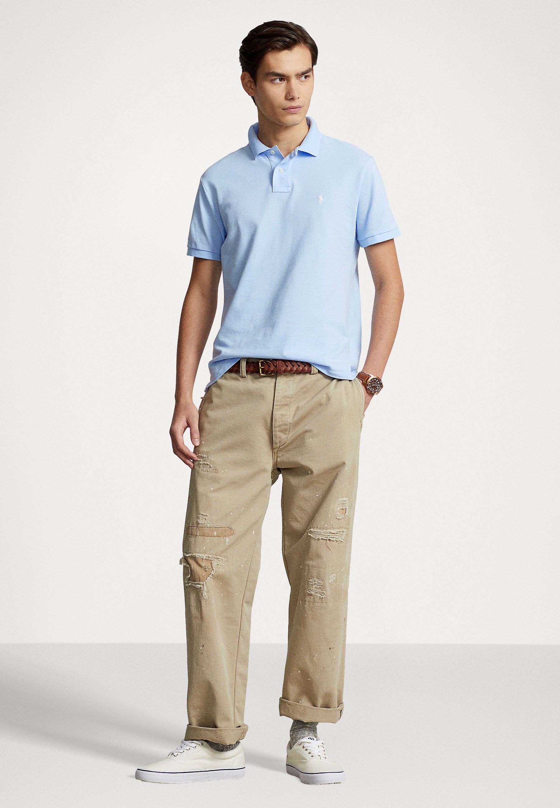 Polo Ralph Lauren CUSTOM SLIM FIT  - Polo shirt - office blue/light blue
