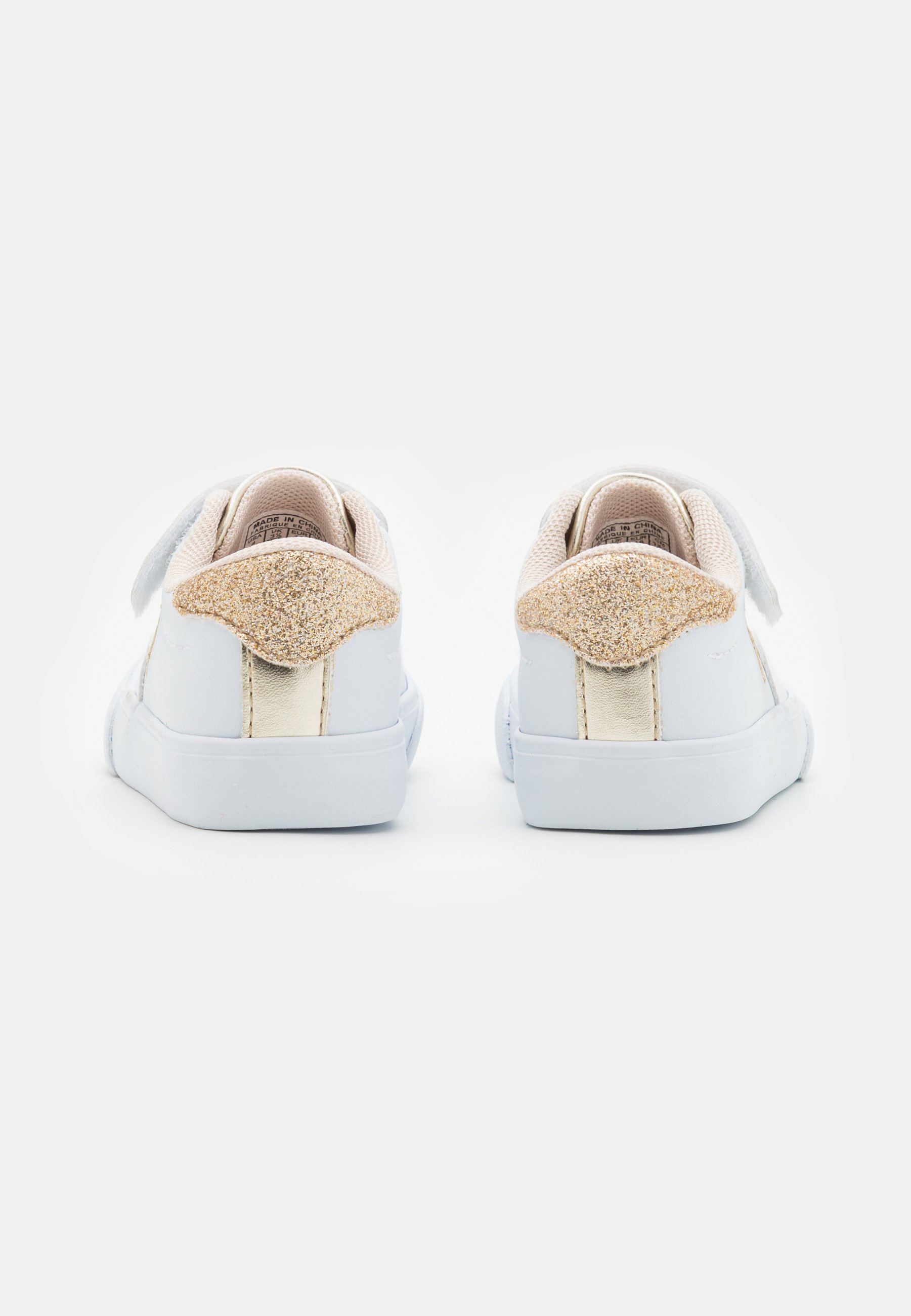Polo Ralph Lauren THERON - Trainers - white/gold metallic/white