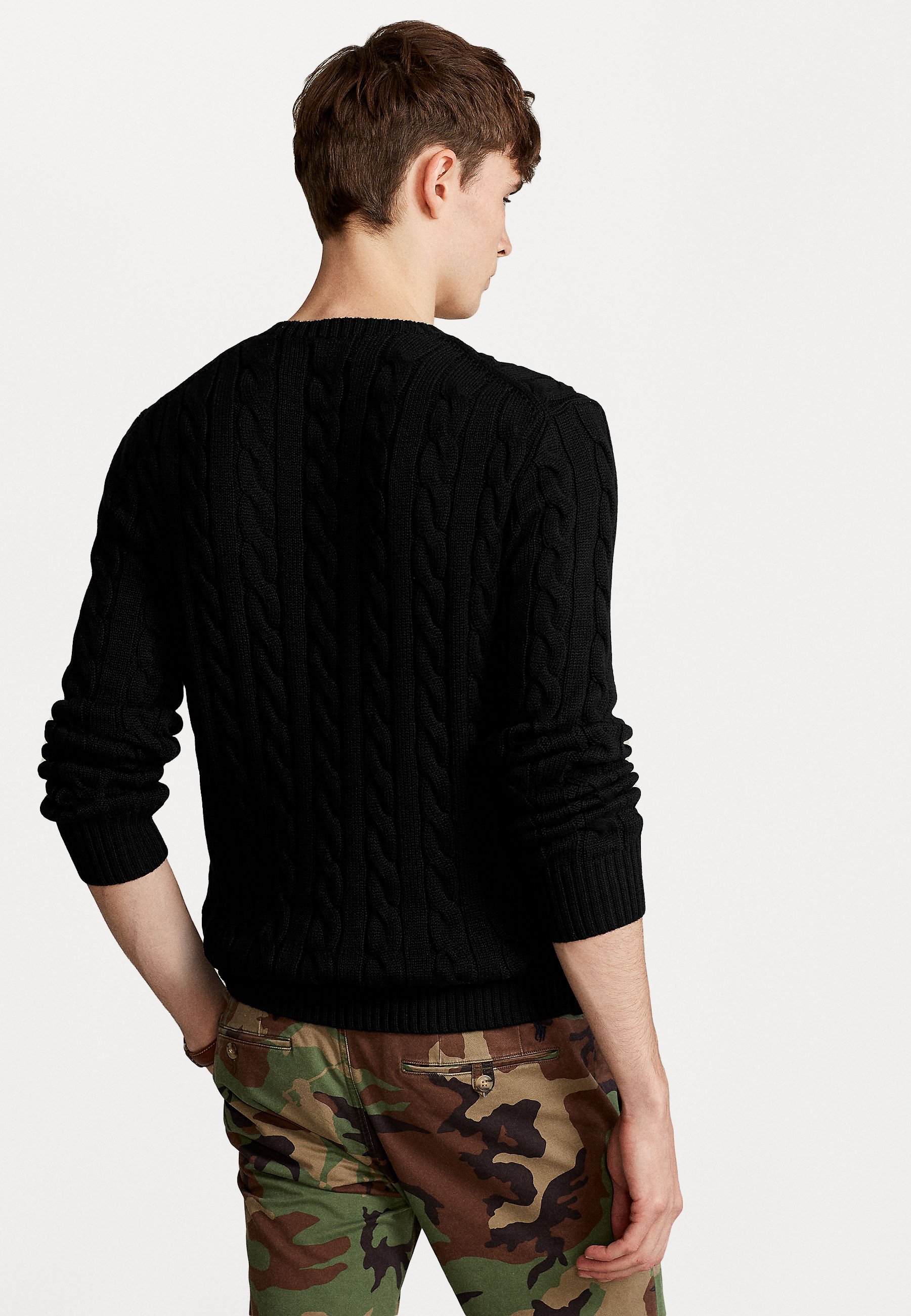 Polo Ralph Lauren DRIVER LONG SLEEVE - Jumper - black