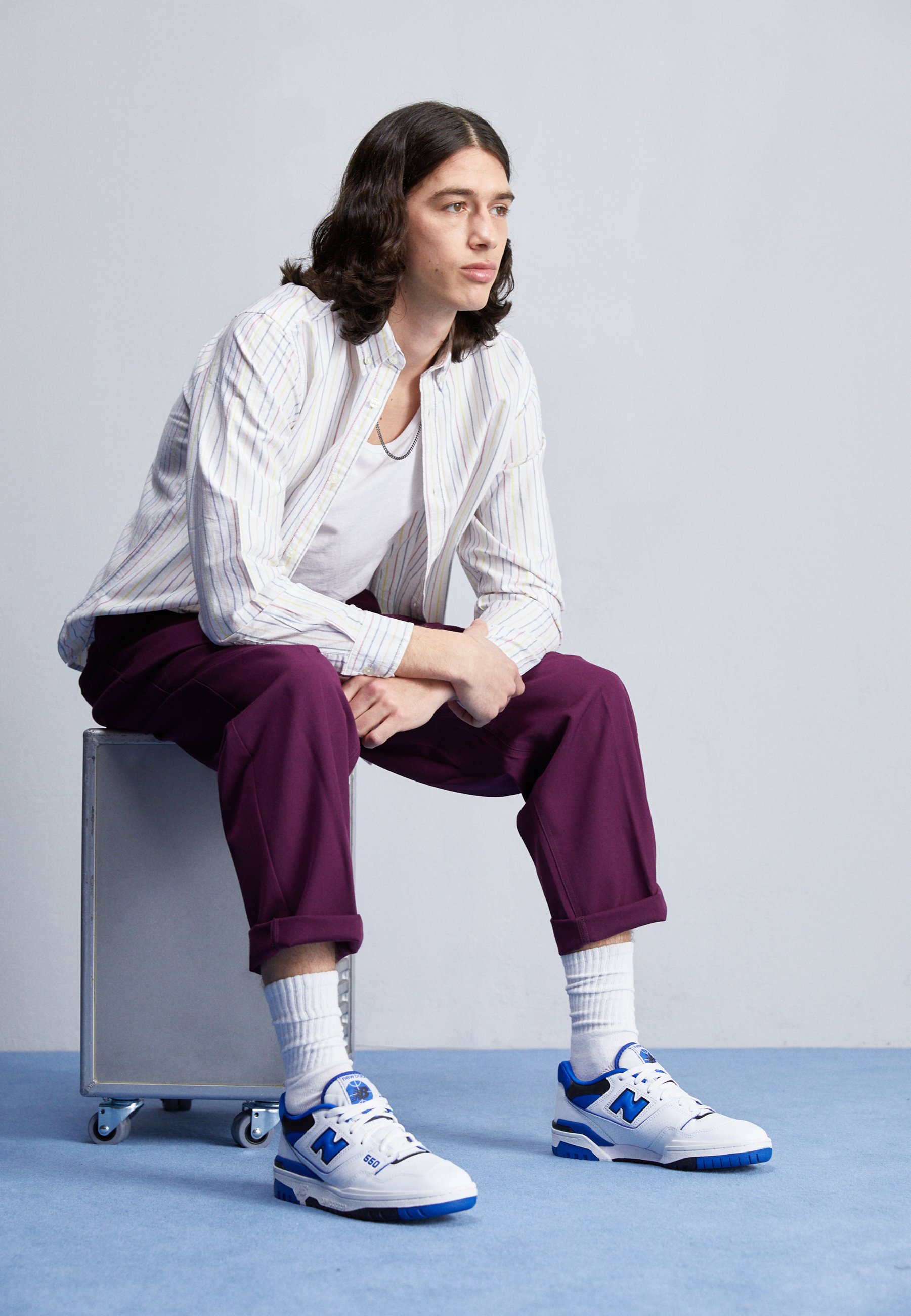 NB 550 UNISEX - Trainers - white/royal/white