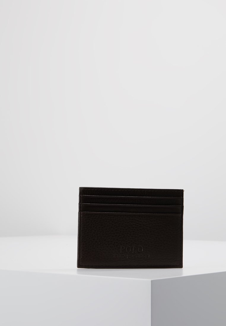 Polo Ralph Lauren PEBBLE LEATHER CARD CASE - Business card holder - brown