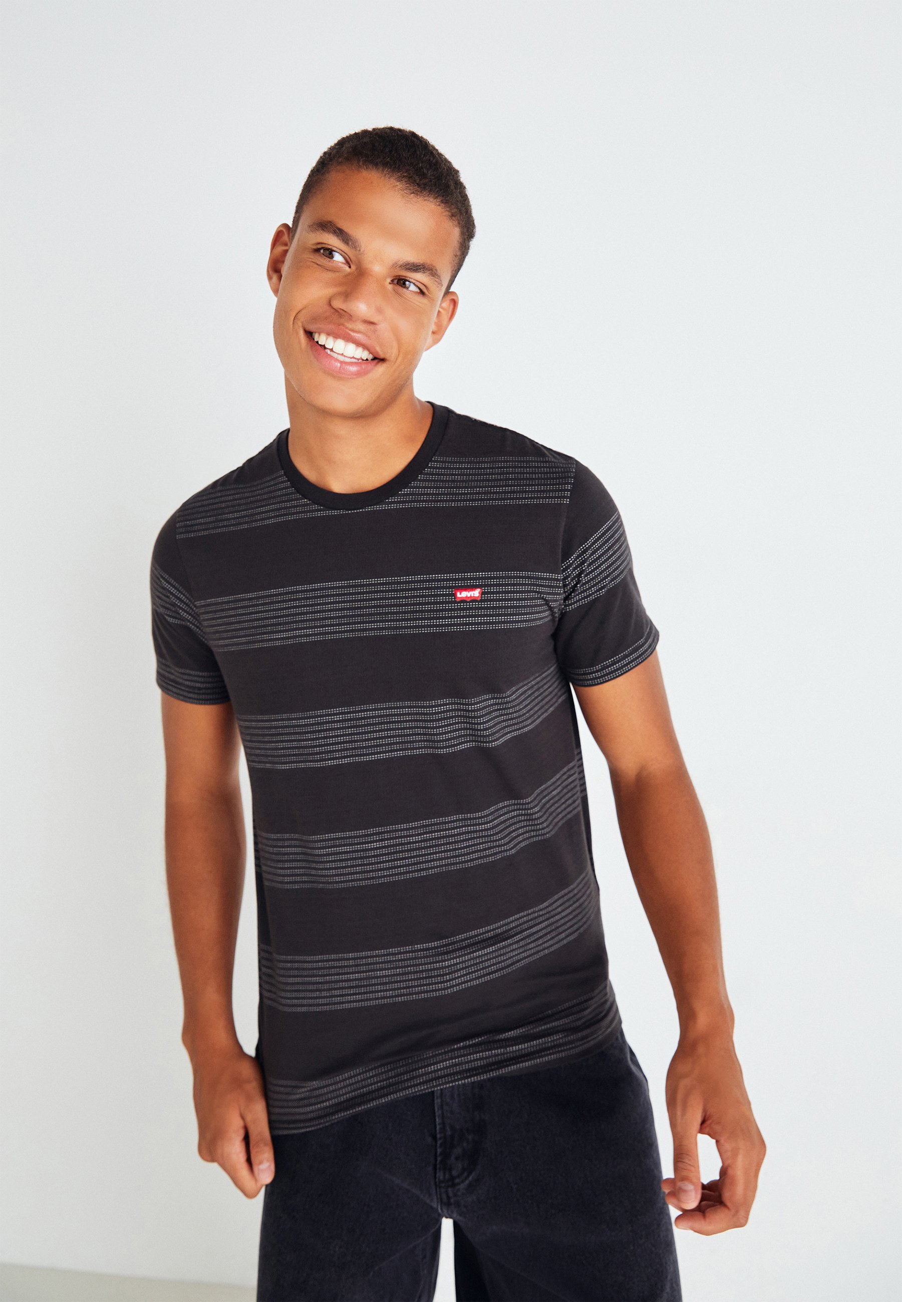 Levi's® ORIGINAL  - Print T-shirt - black/mottled grey/black