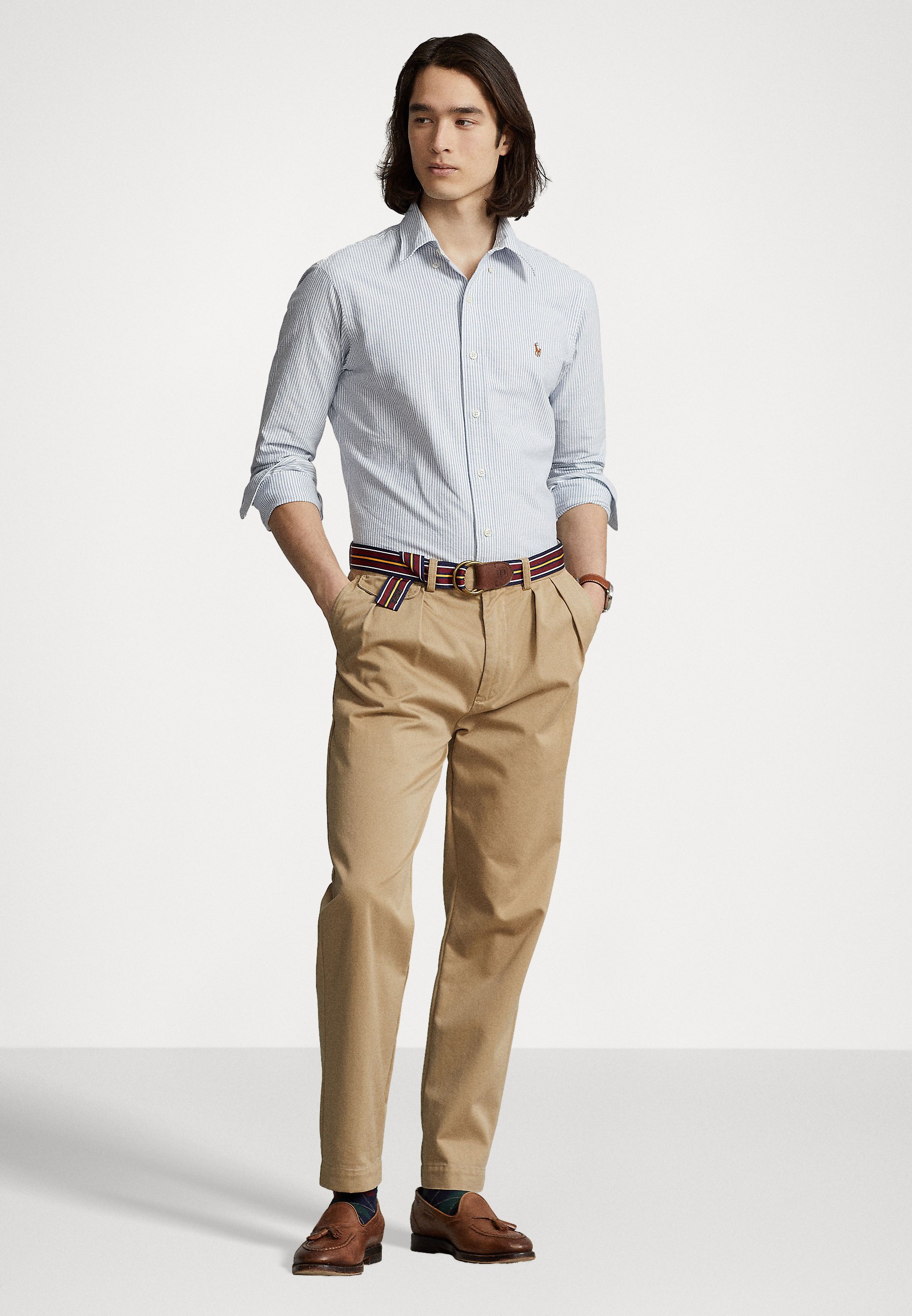 Polo Ralph Lauren CUSTOM FIT OXFORD SHIRT - Shirt - blue/white/blue