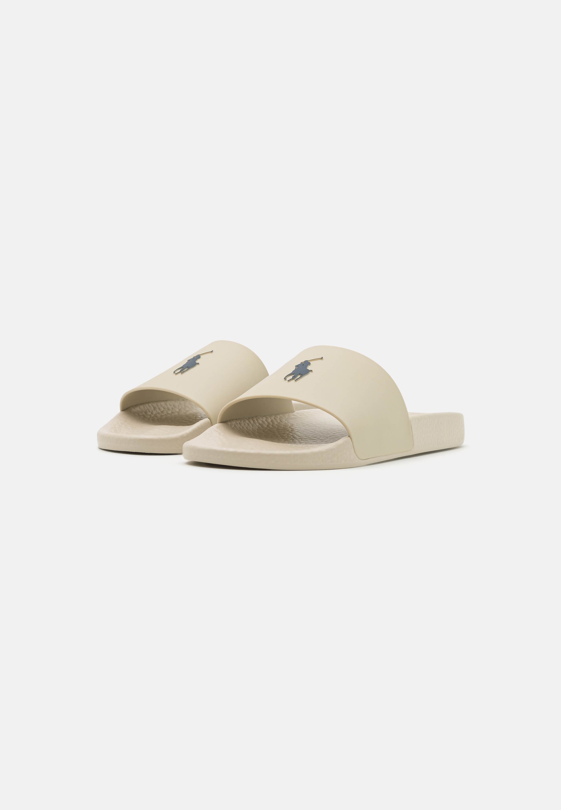 Polo Ralph Lauren UNISEX - Pool slides - classic stone/navy/grey