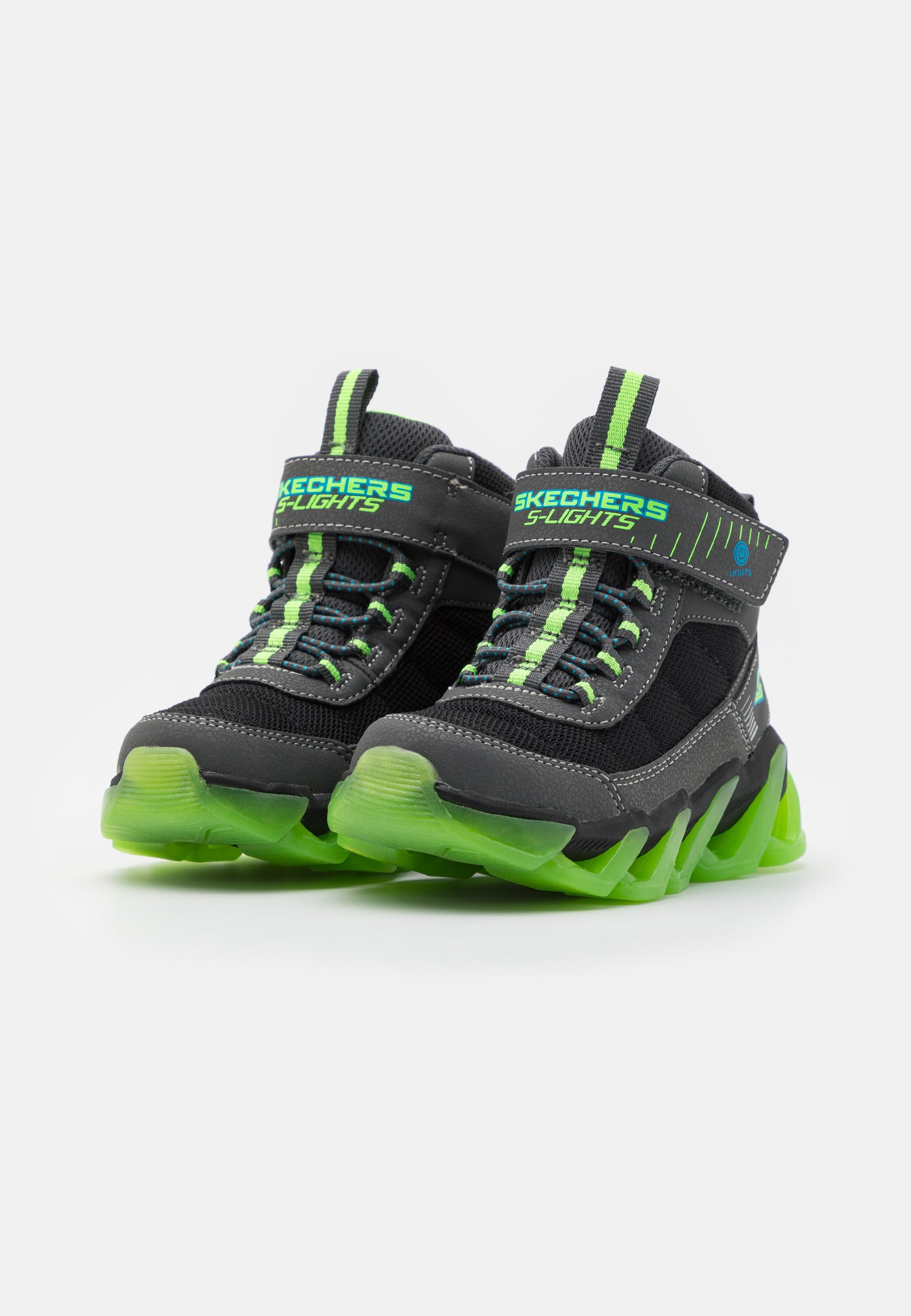 Skechers MEGA SURGE GLOW FREEZE - Lace-up ankle boots - lime/black