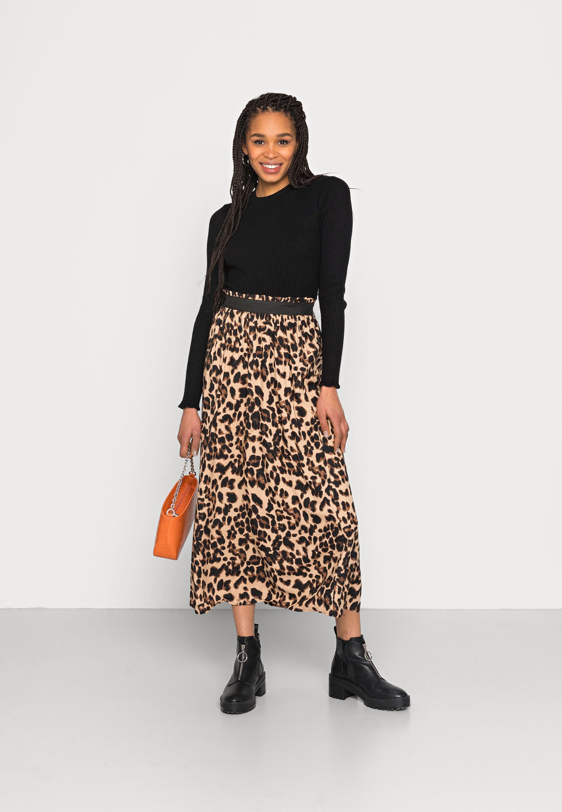 ONLY ONLVENEDIG LIFE LONG SKIRT - Maxi skirt - black