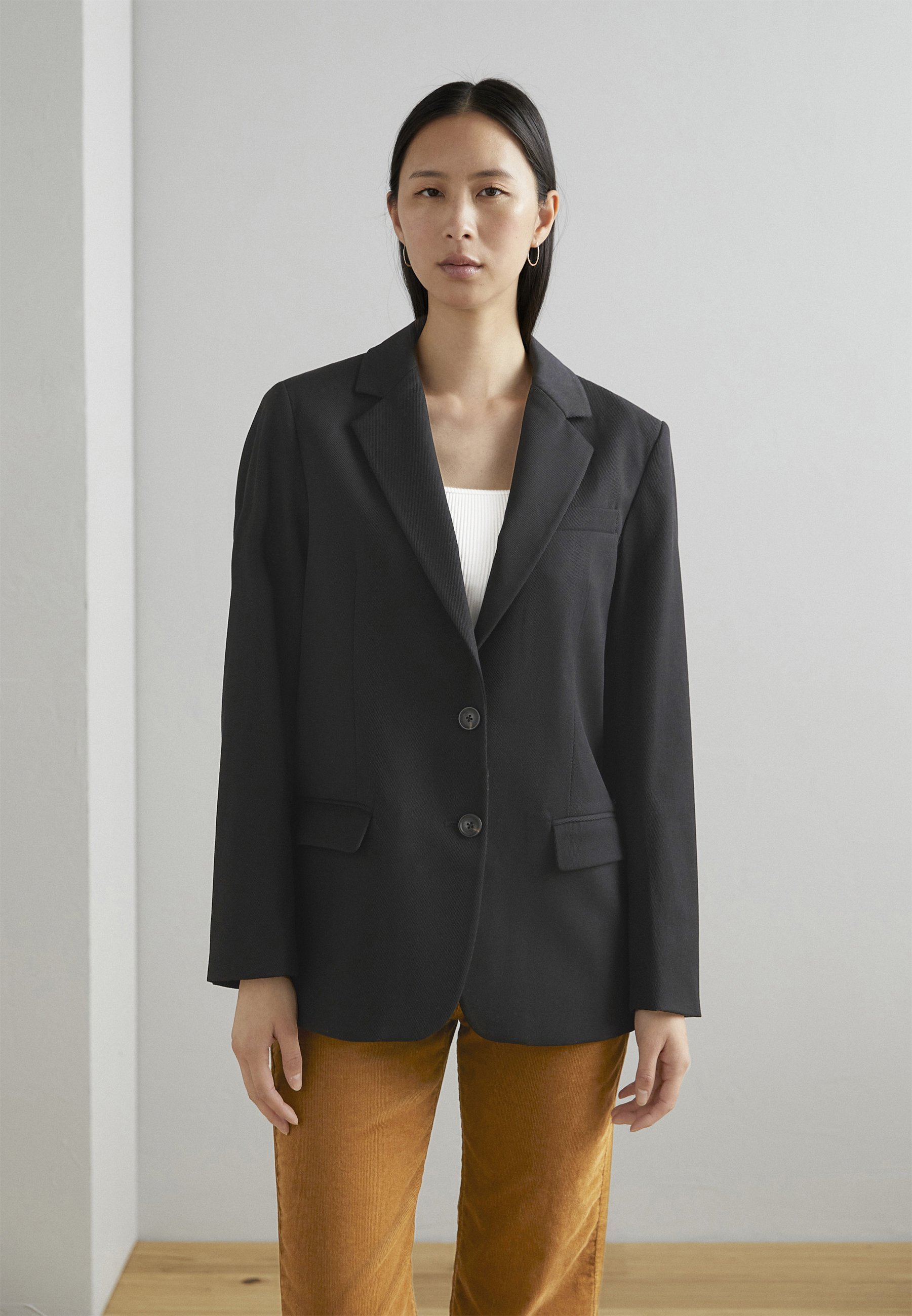 Scotch & Soda BOYFRIEND SINGLE BREASTED - Short coat - evening black/black
