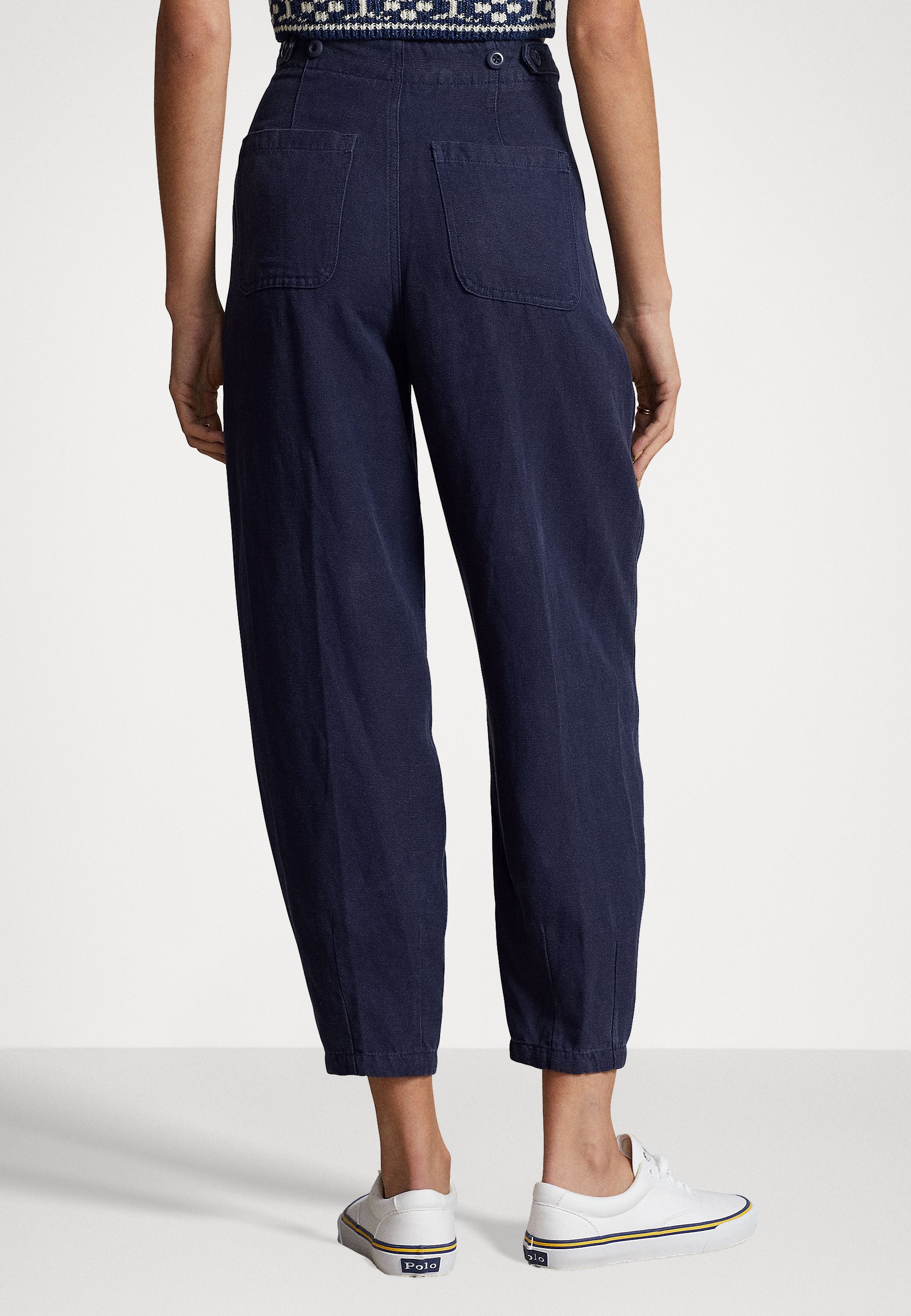 Polo Ralph Lauren CROPPED FLAT FRONT - Trousers - navy/dark blue