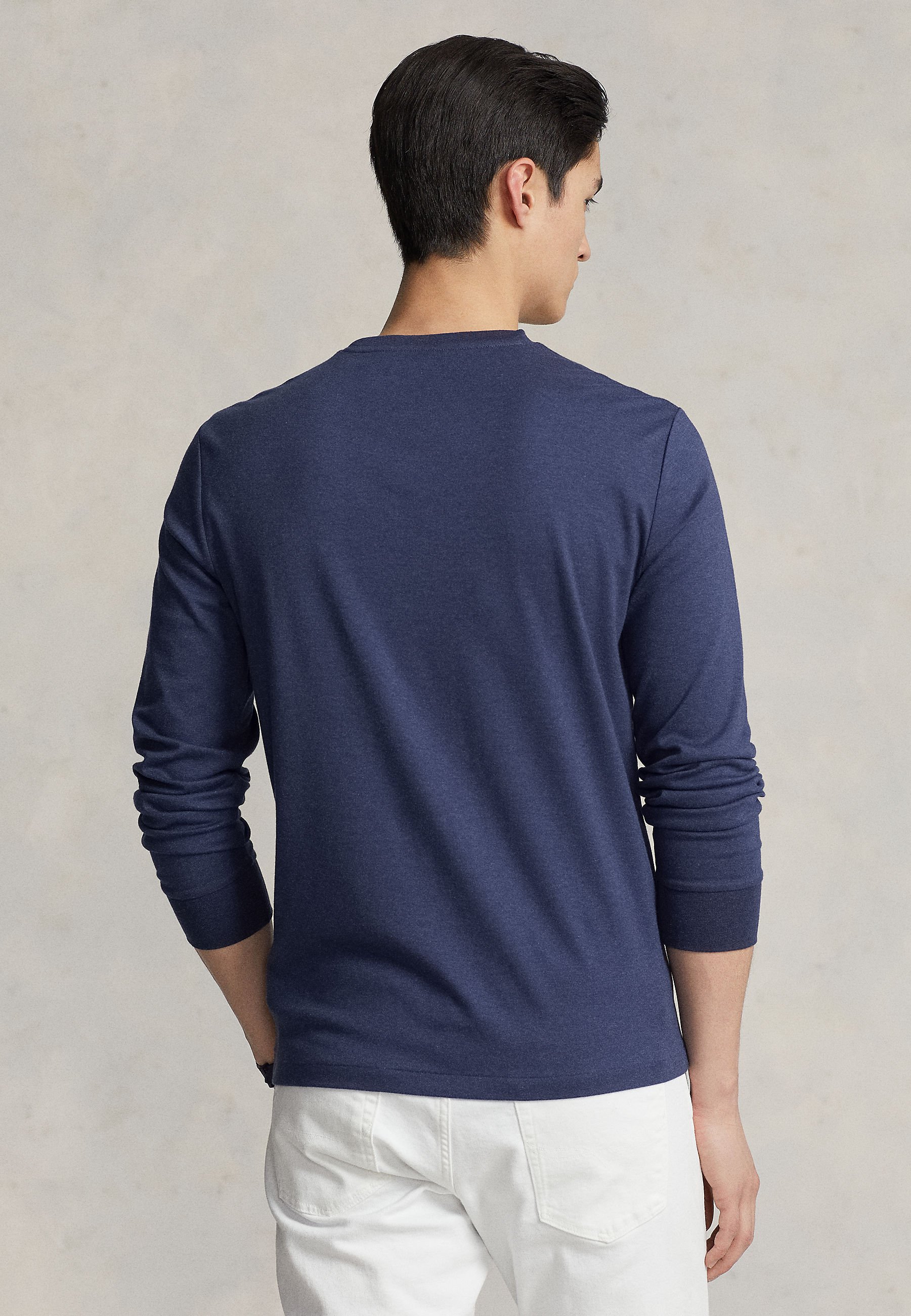 Polo Ralph Lauren LONG SLEEVE - Long sleeved top - spring navy heather/dark blue