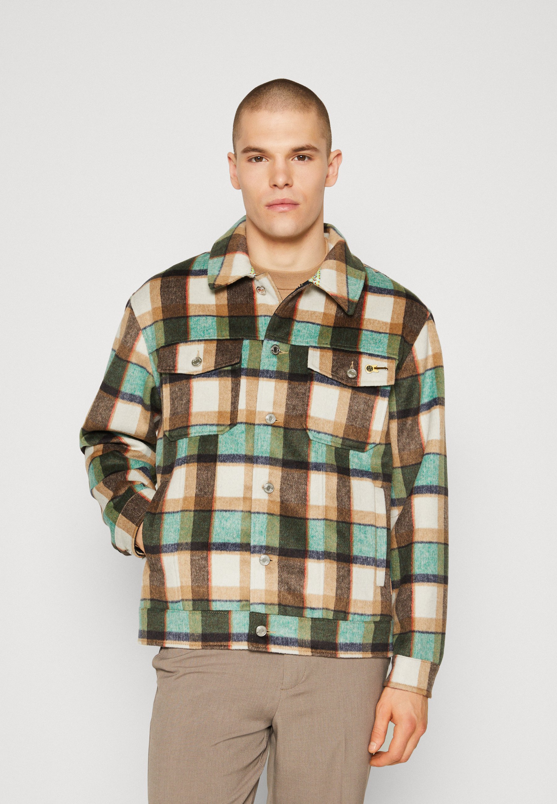 Scotch & Soda CHECK OVERSHIRT - Summer jacket - absinthe/multi-coloured