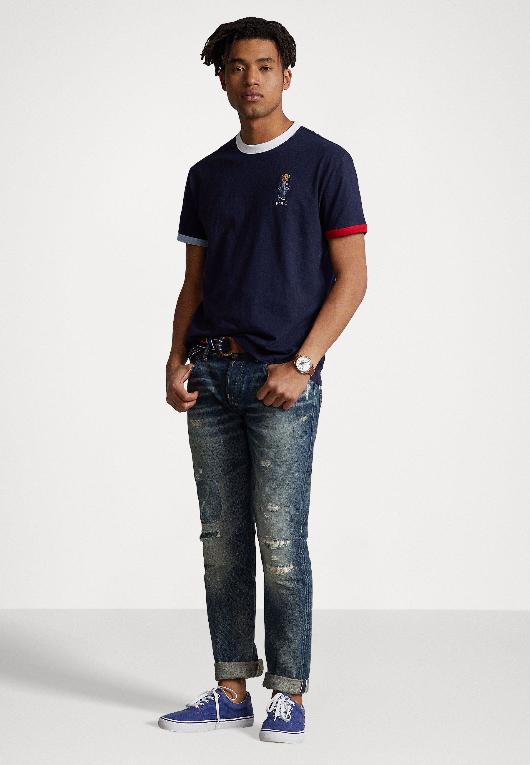 Polo Ralph Lauren SHORT SLEEVE - Print T-shirt - cruise navy/dark blue