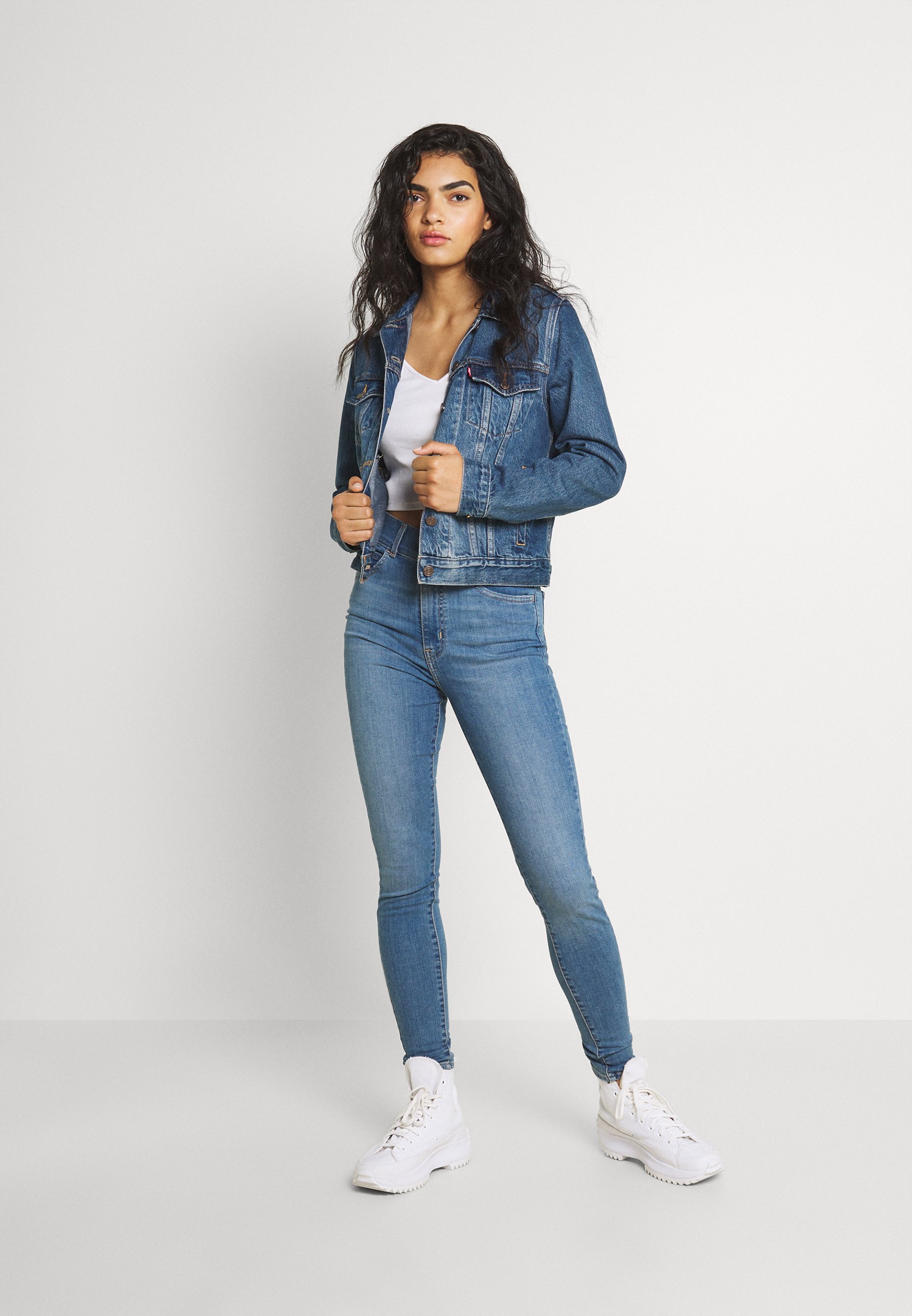 Levi's® MILE HIGH TAB - Jeans Skinny Fit - twice nice/stone blue denim