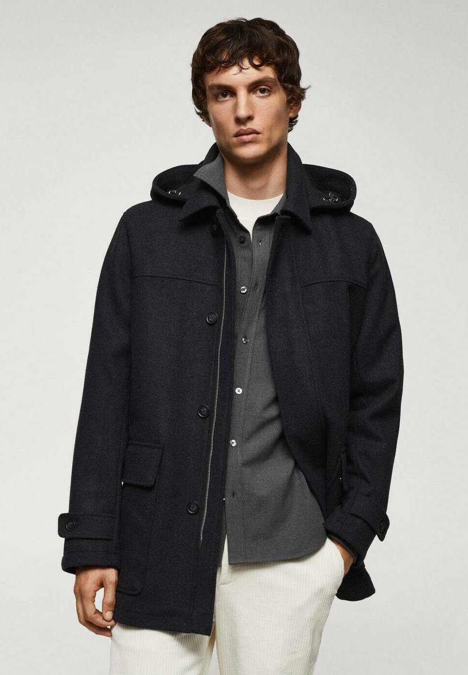 Mango MEDINA - Short coat - charcoal/anthracite