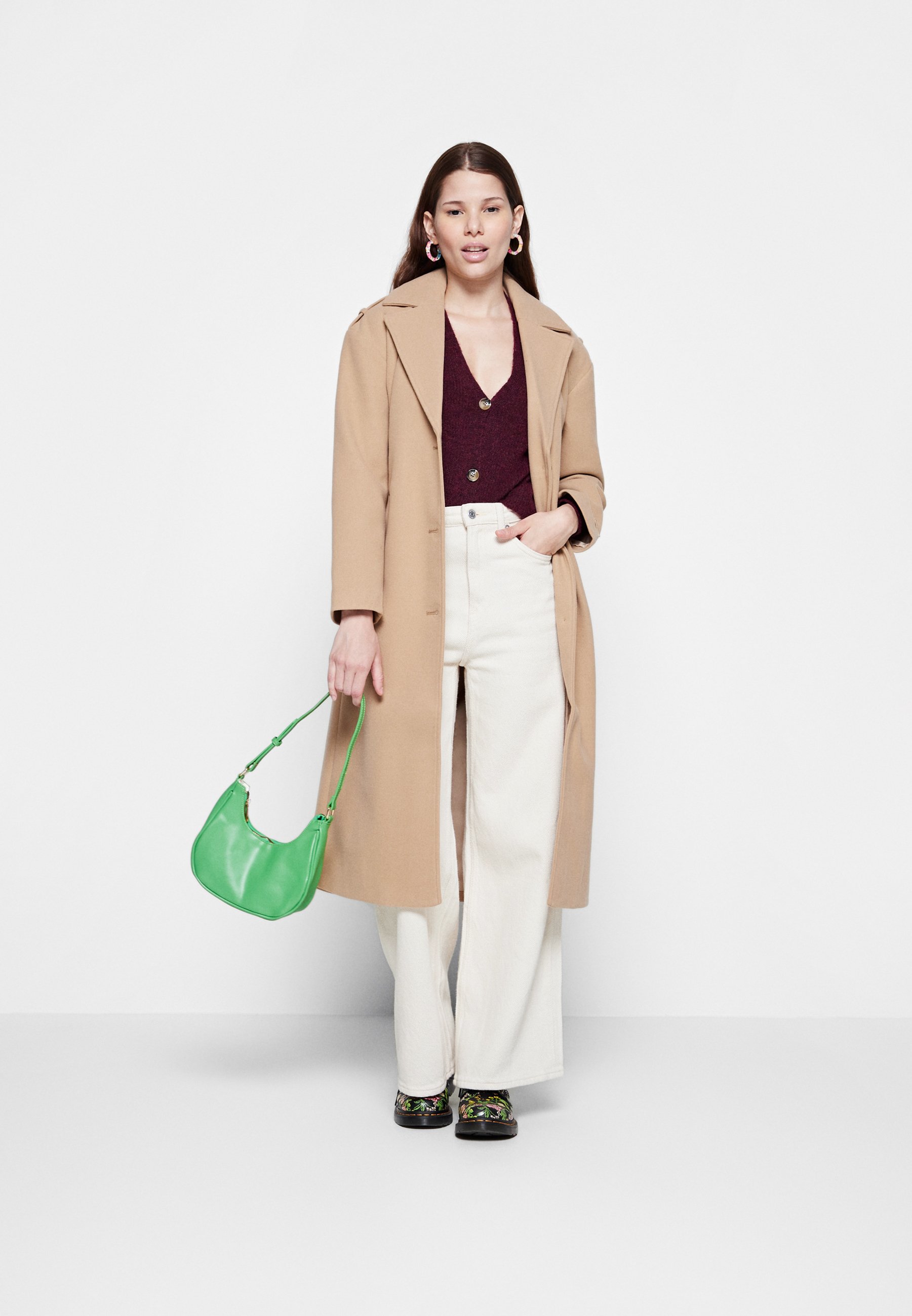 ONLY ONLNEWEMMA LONG COAT - Classic coat - beige