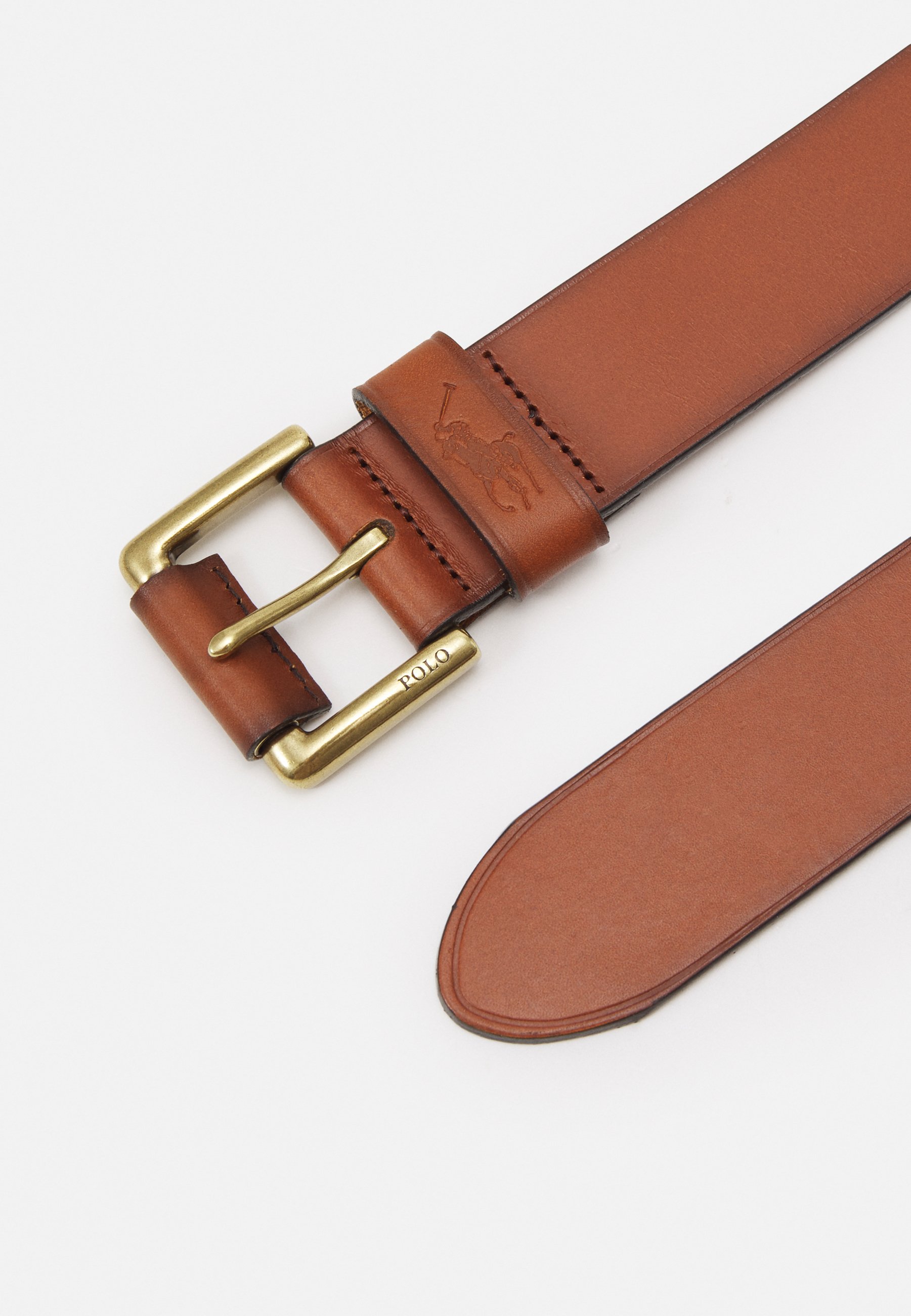 Polo Ralph Lauren LEATHER DRESS BELT - Belt - tan