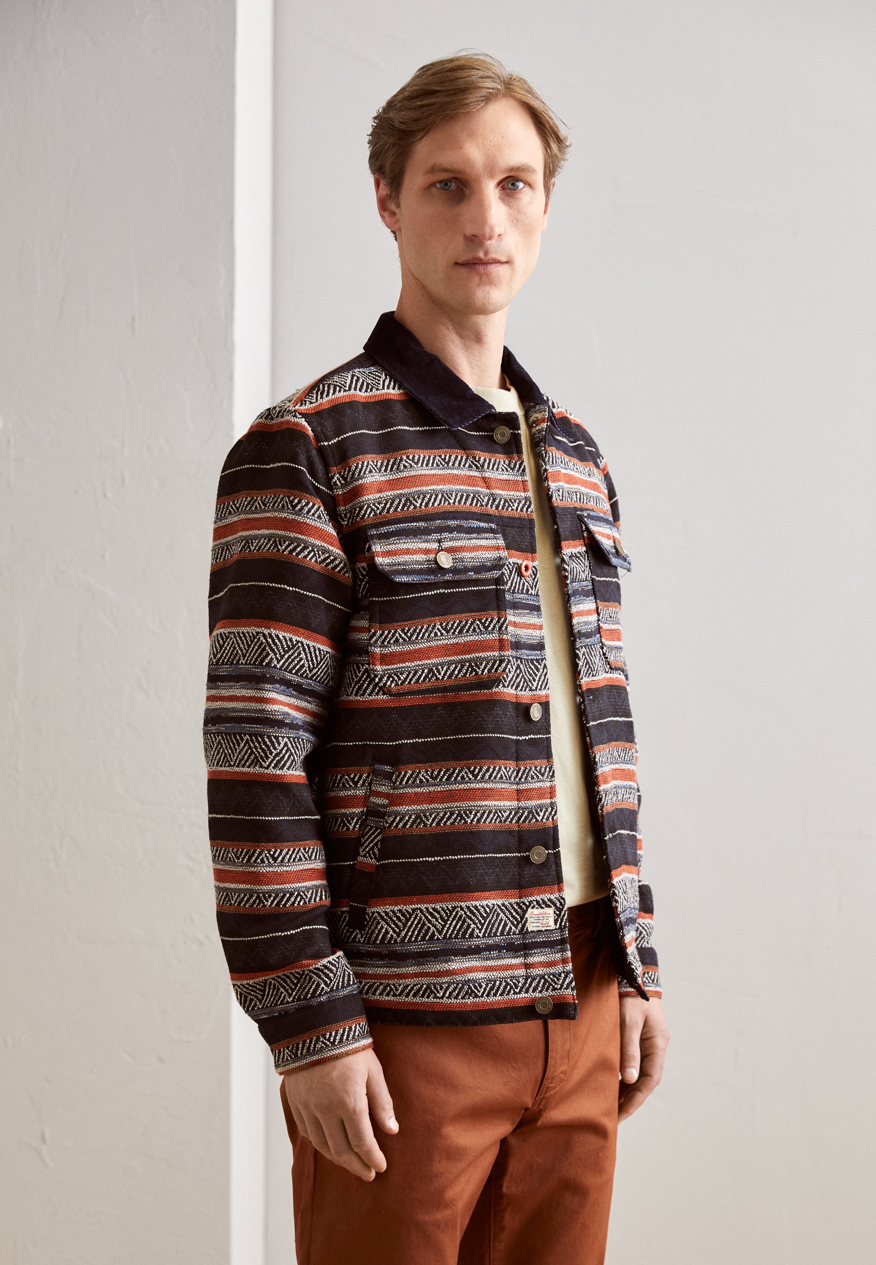 Scotch & Soda TRUCKER JACKET - Summer jacket - night multicolour/dark blue