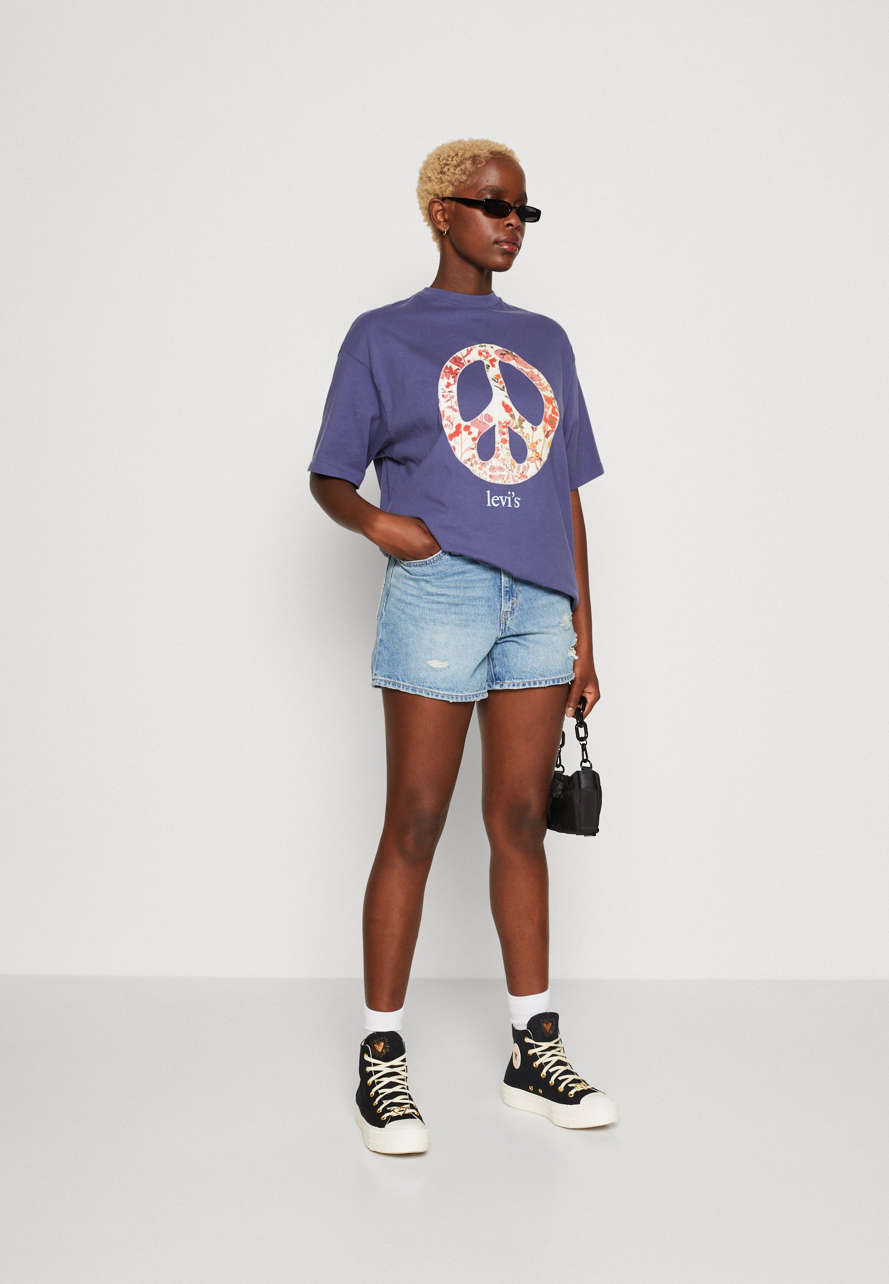 Levi's® GRAPHIC SHORT STACK TEE - Basic T-shirt - dark blue