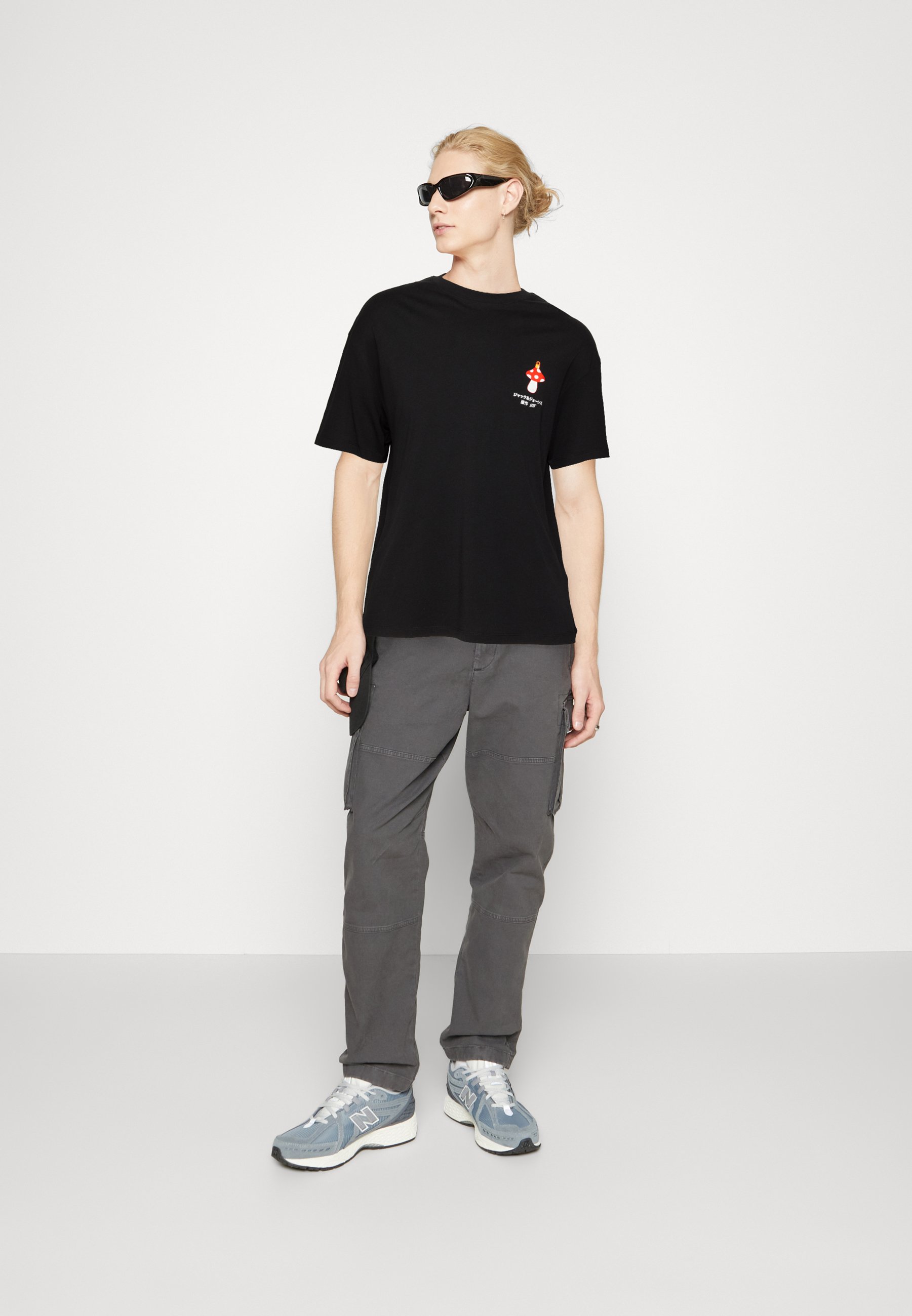 Jack &Jones JORCEREMONY TEE CREW NECK - Print T-shirt - black