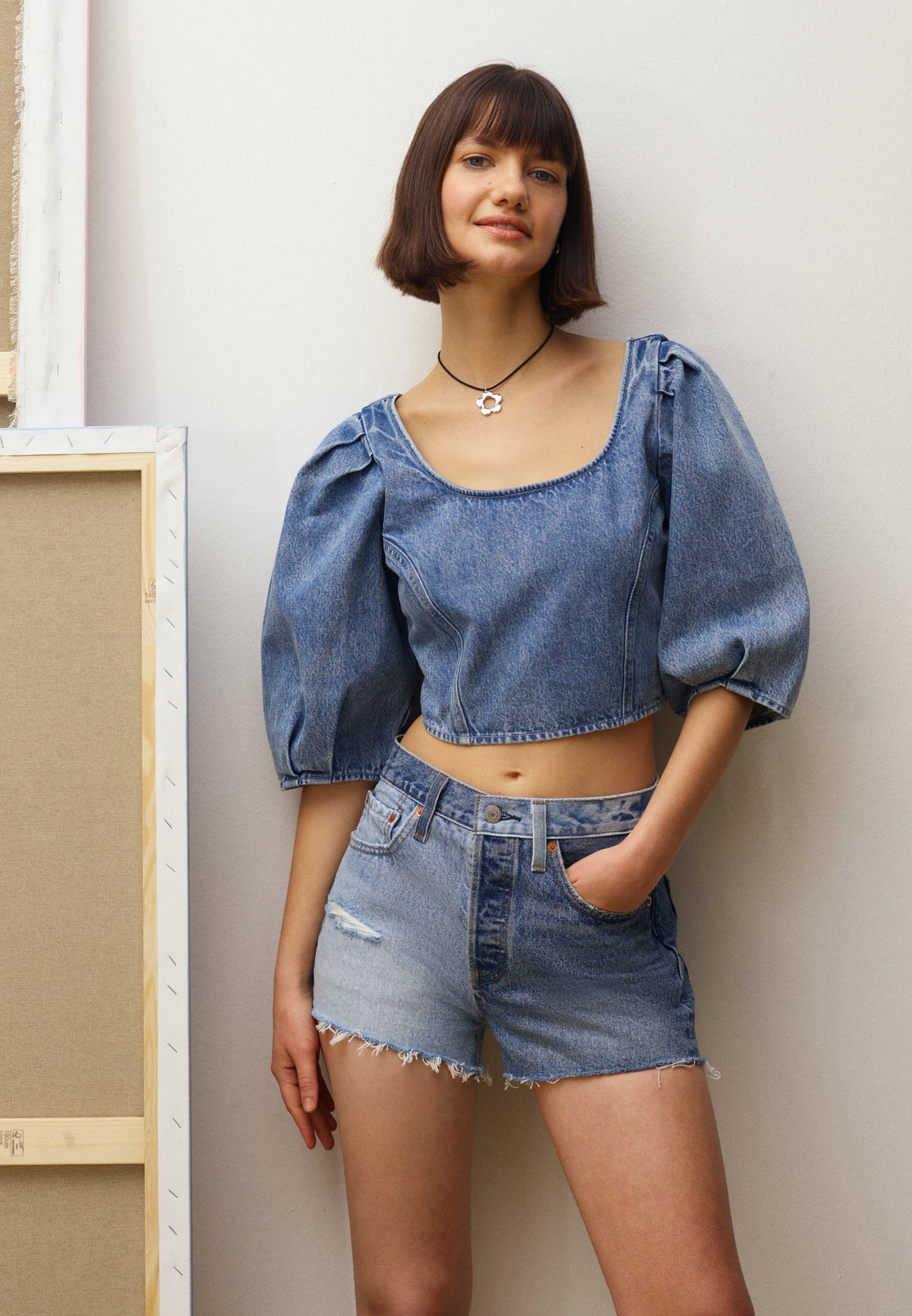 Levi's® SCOUT BLOUSE - Print T-shirt - say less/blue