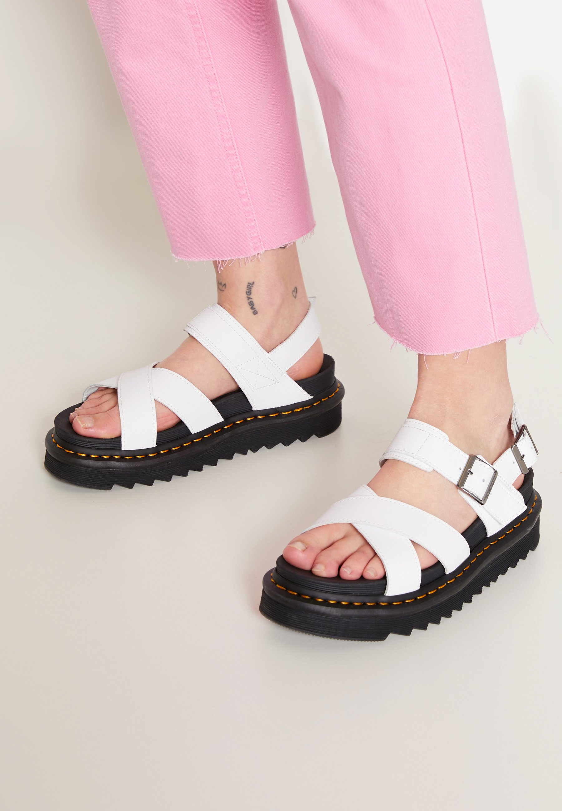 Dr. Martens VOSS - Platform sandals - white hydro/white
