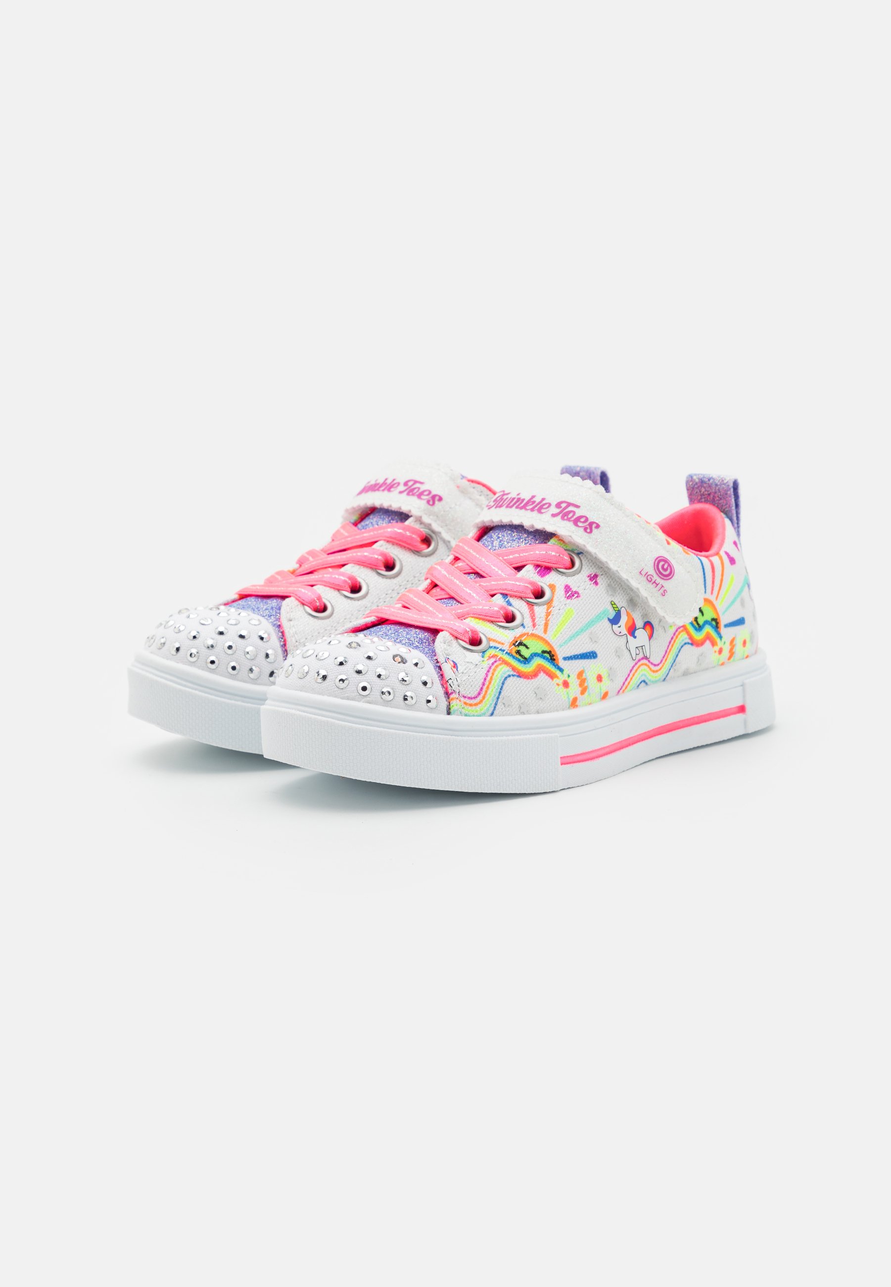 Skechers TWINKLE SPARKS - Trainers - white/multi-coloured/white