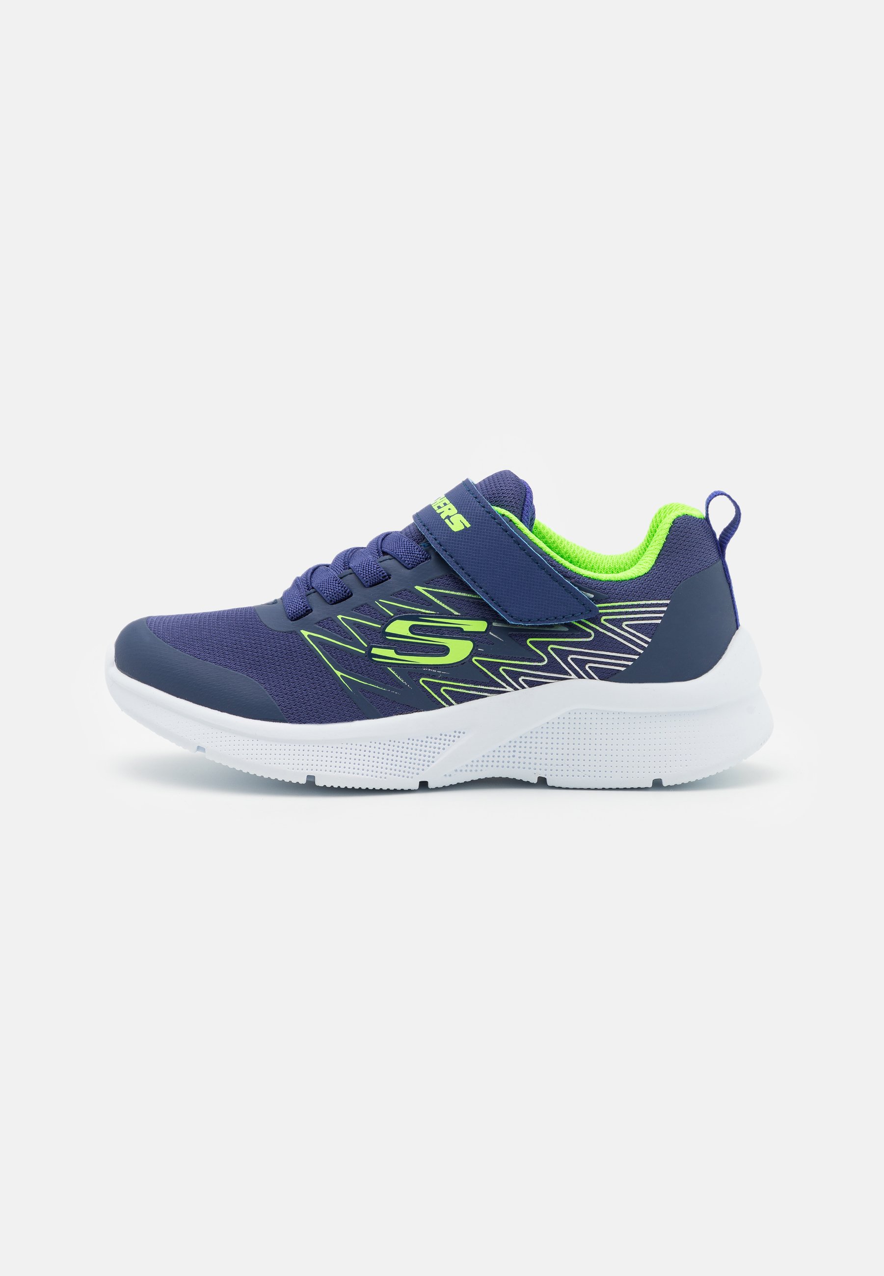 Skechers MICROSPEC - Trainers - navy/lime/silver/dark blue