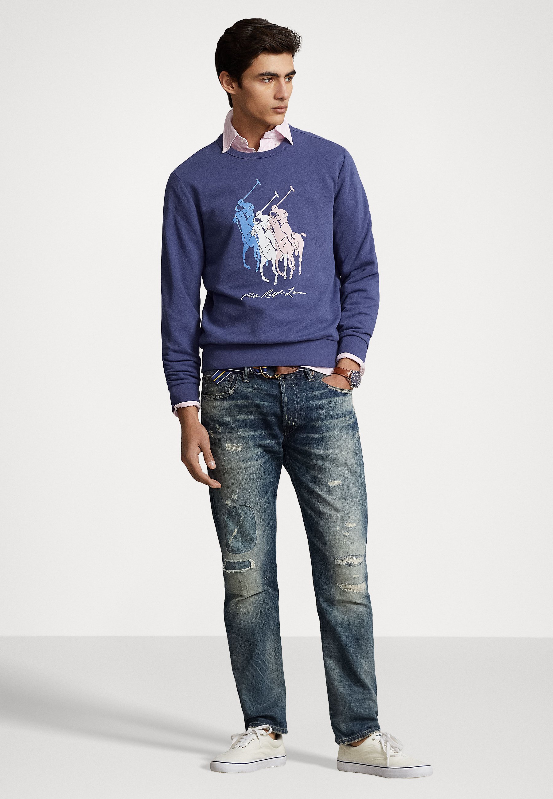 Polo Ralph Lauren LONG SLEEVE - Sweatshirt - boathouse navy/dark blue