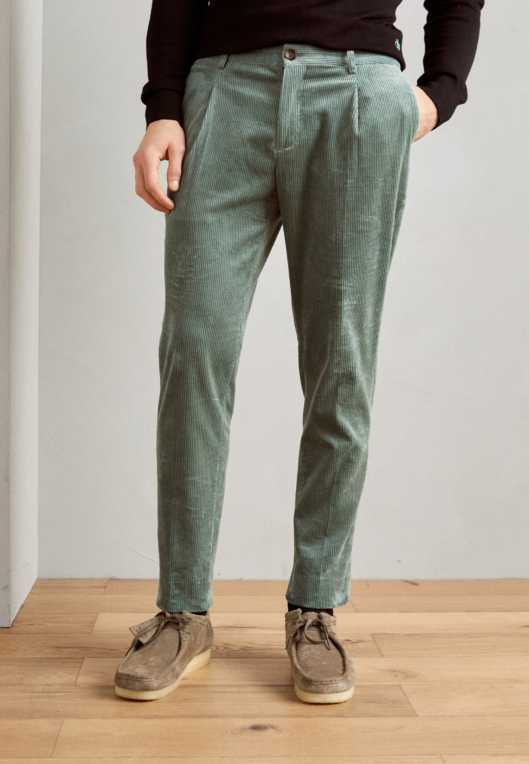 Scotch & Soda BLAKE PLEATED - Chinos - seaweed/dark green