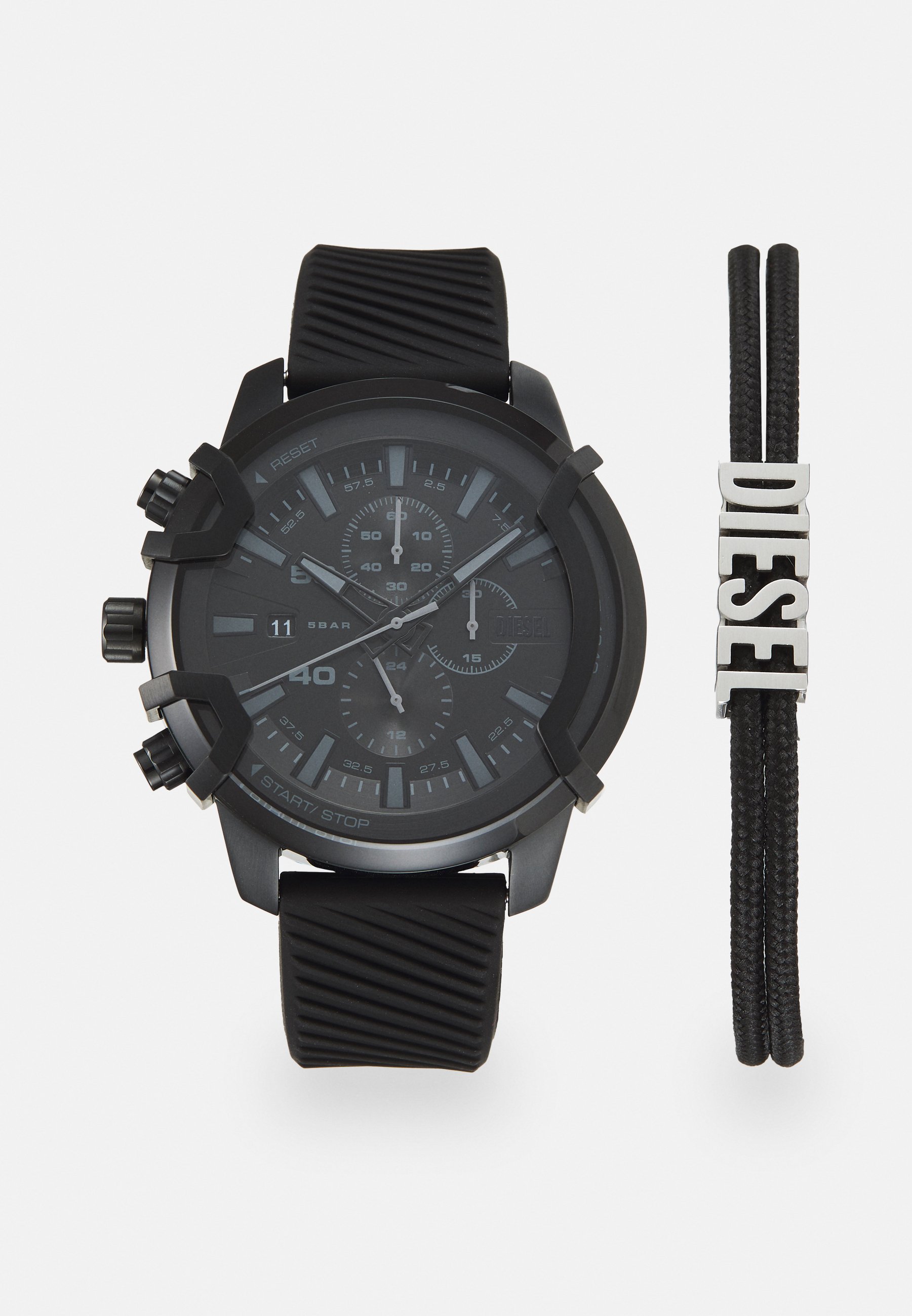 Diesel SET - Chronograph watch - black/silver-coloured