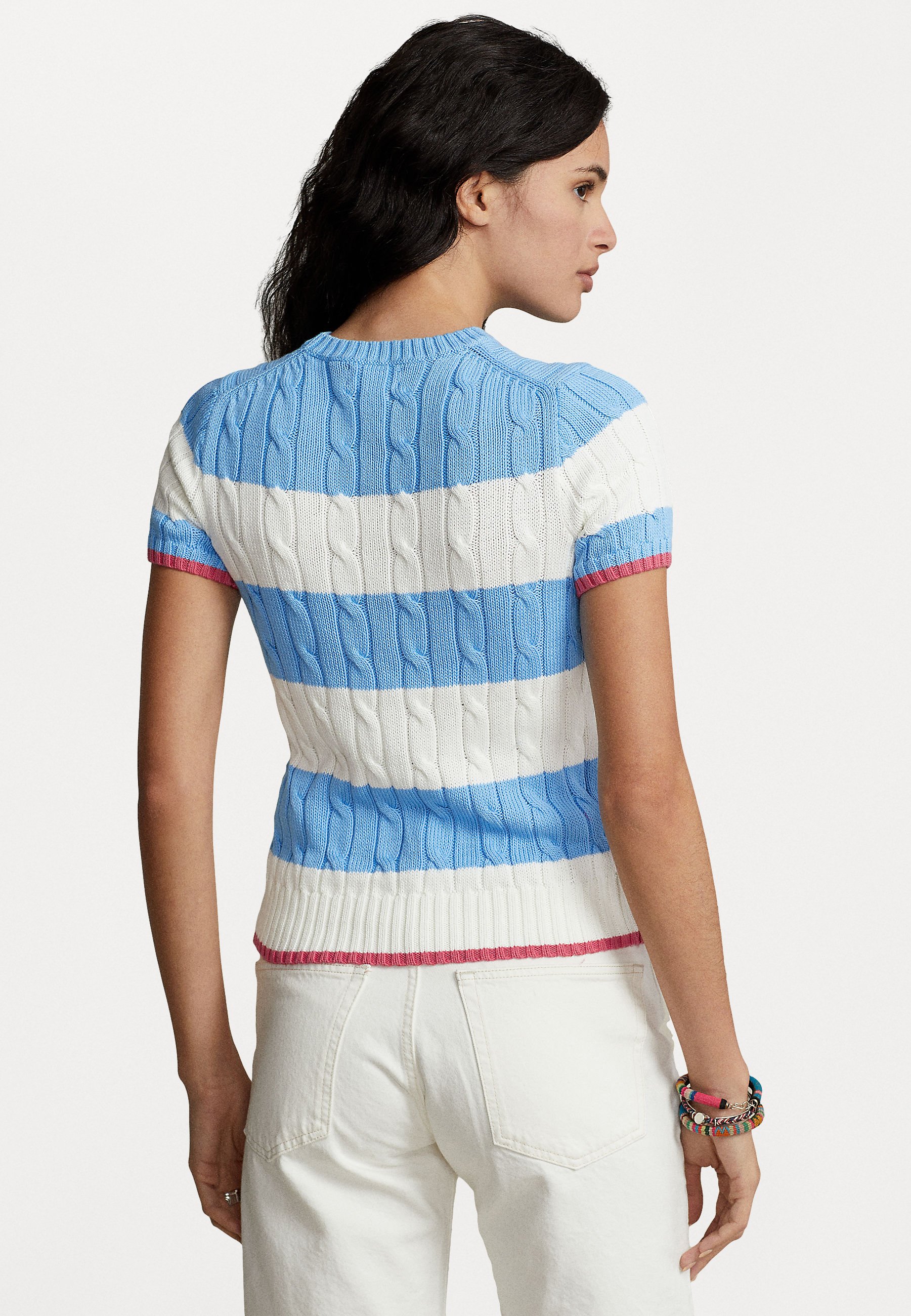 Polo Ralph Lauren STRIPE SHORT SLEEVE - Print T-shirt - blue