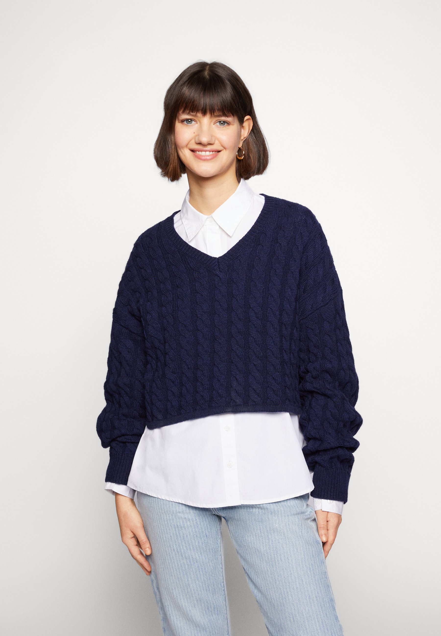 Levi's® RAE CROPPED SWEATER - Jumper - nightwatch blue/blue