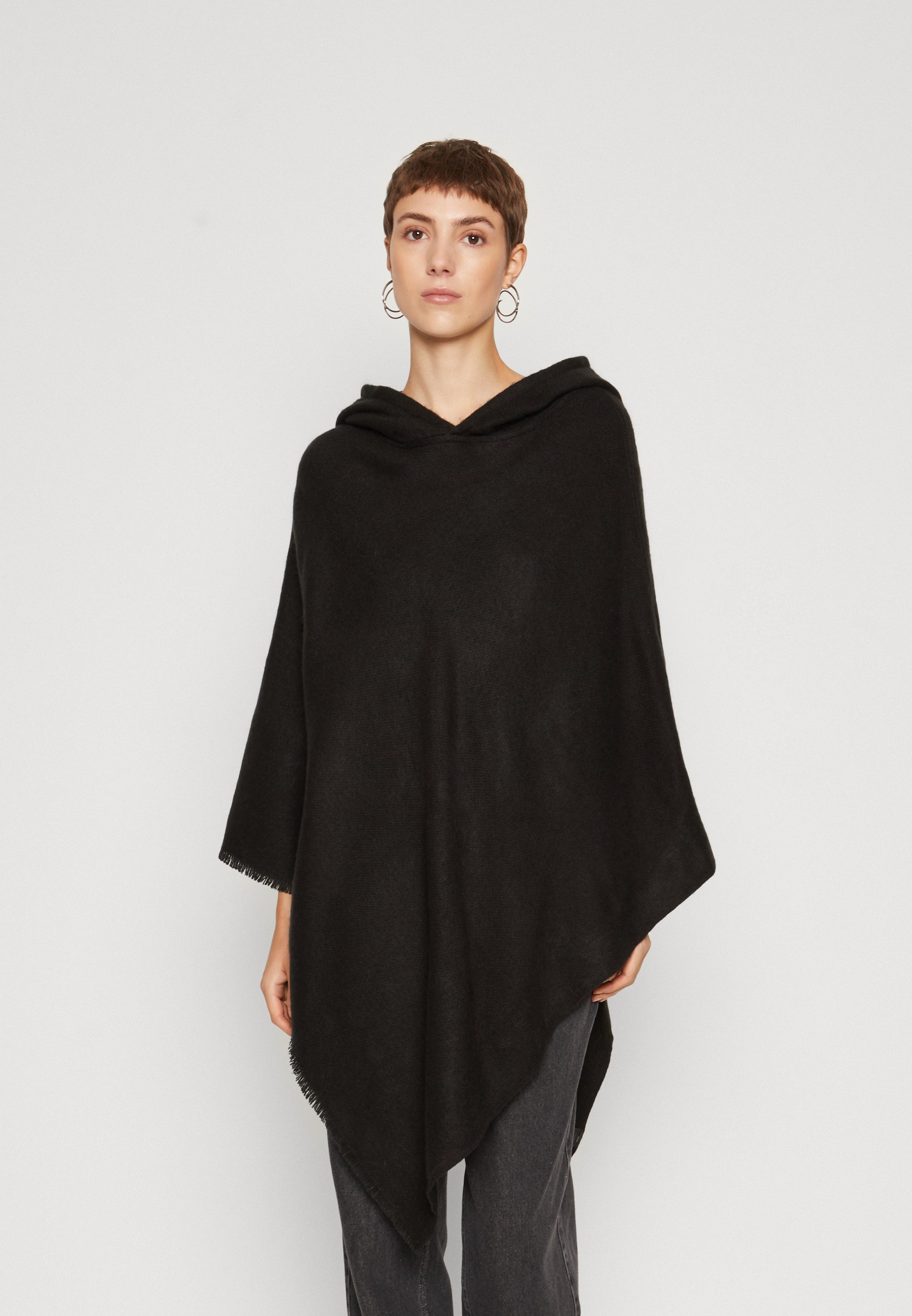 Vero Moda VMKLEO PONCHO HOODED - Cape - black