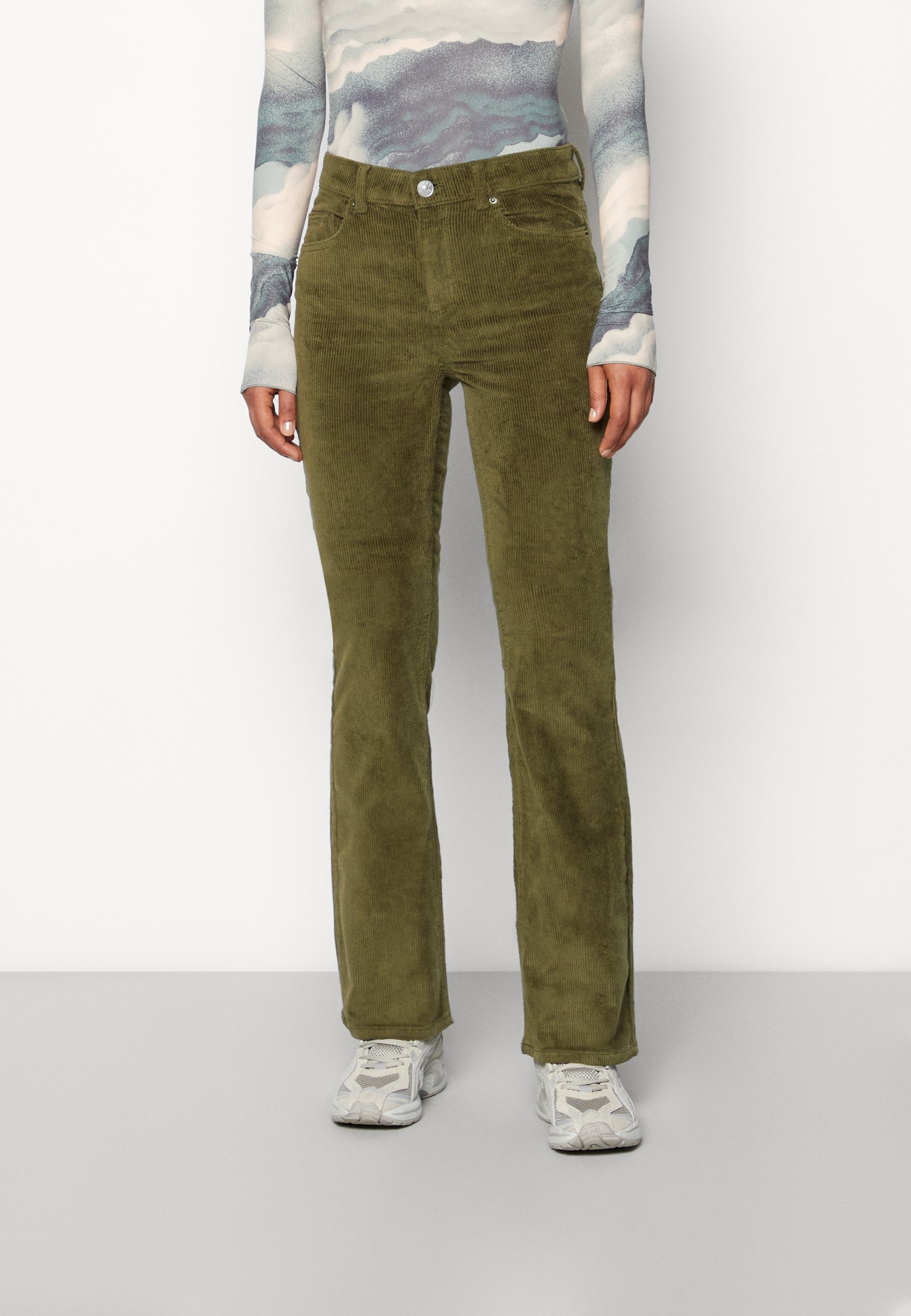 ONLY ONLMARY GLOBAL - Trousers - olive night/khaki